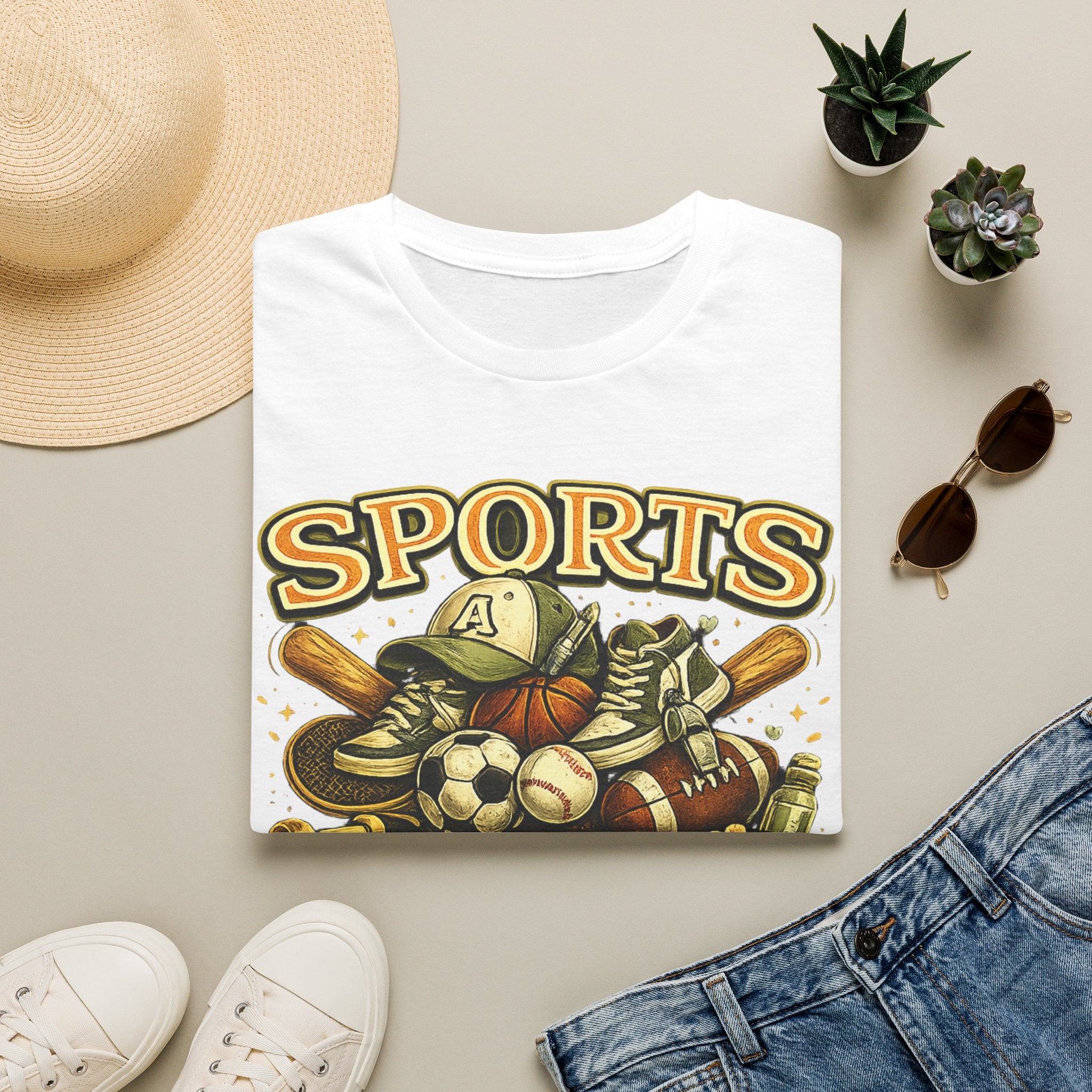 T-Shirt — "Sports Auntie" Vintage Multi-Sport Graphic Tee