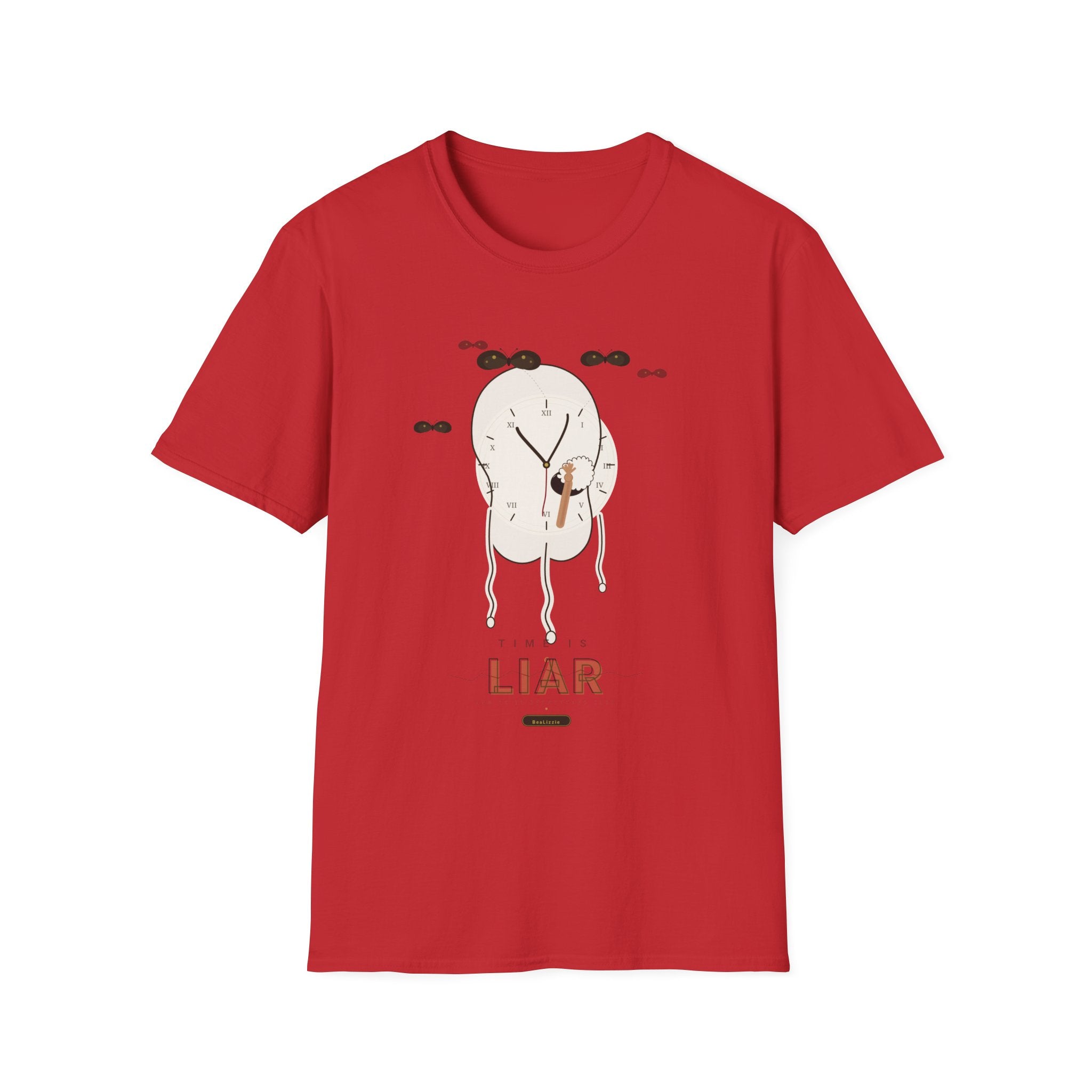 Liar Clock Graphic T‑Shirt — Quirky Surreal Illustration Tee