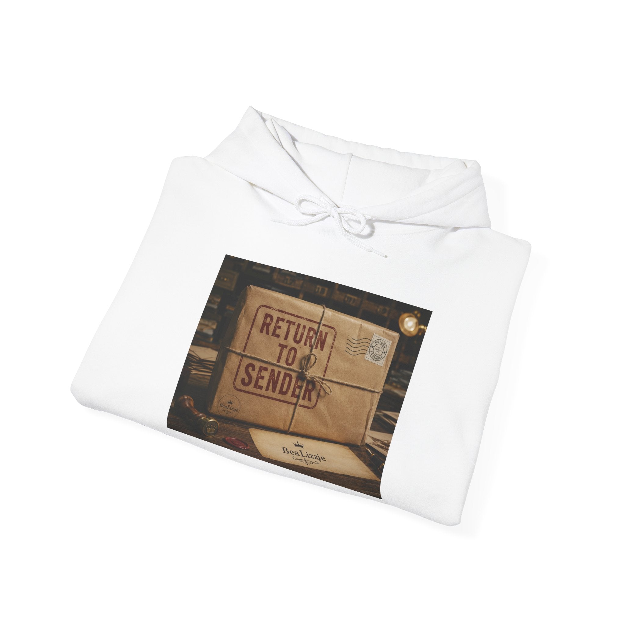 Sweat à capuche « Retour à l'expéditeur » – Motif boîte aux lettres vintage