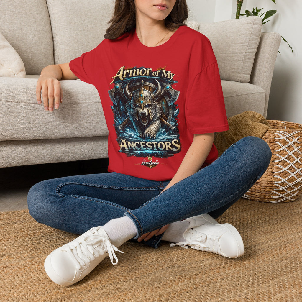 Armor of My Ancestors T-Shirt — Viking Warrior Shield Graphic Tee