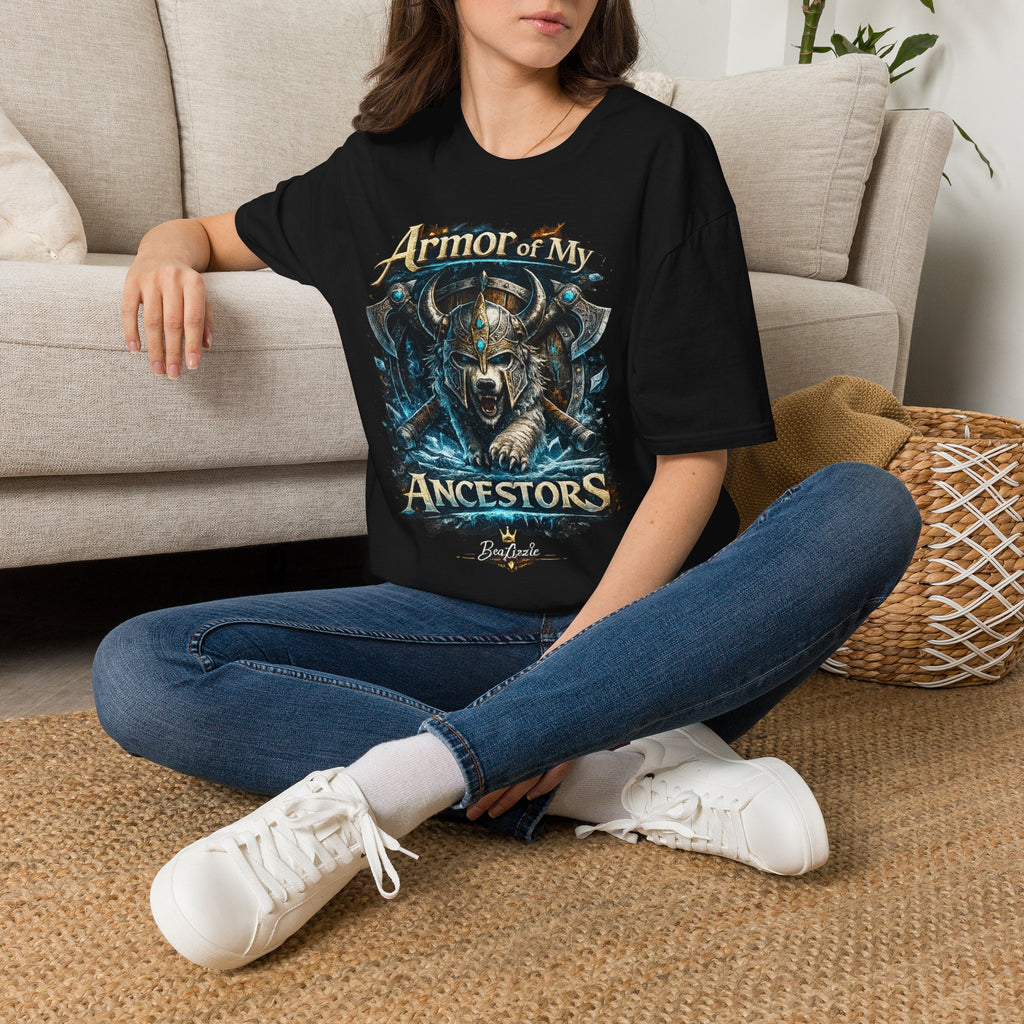 Armor of My Ancestors T-Shirt — Viking Warrior Shield Graphic Tee