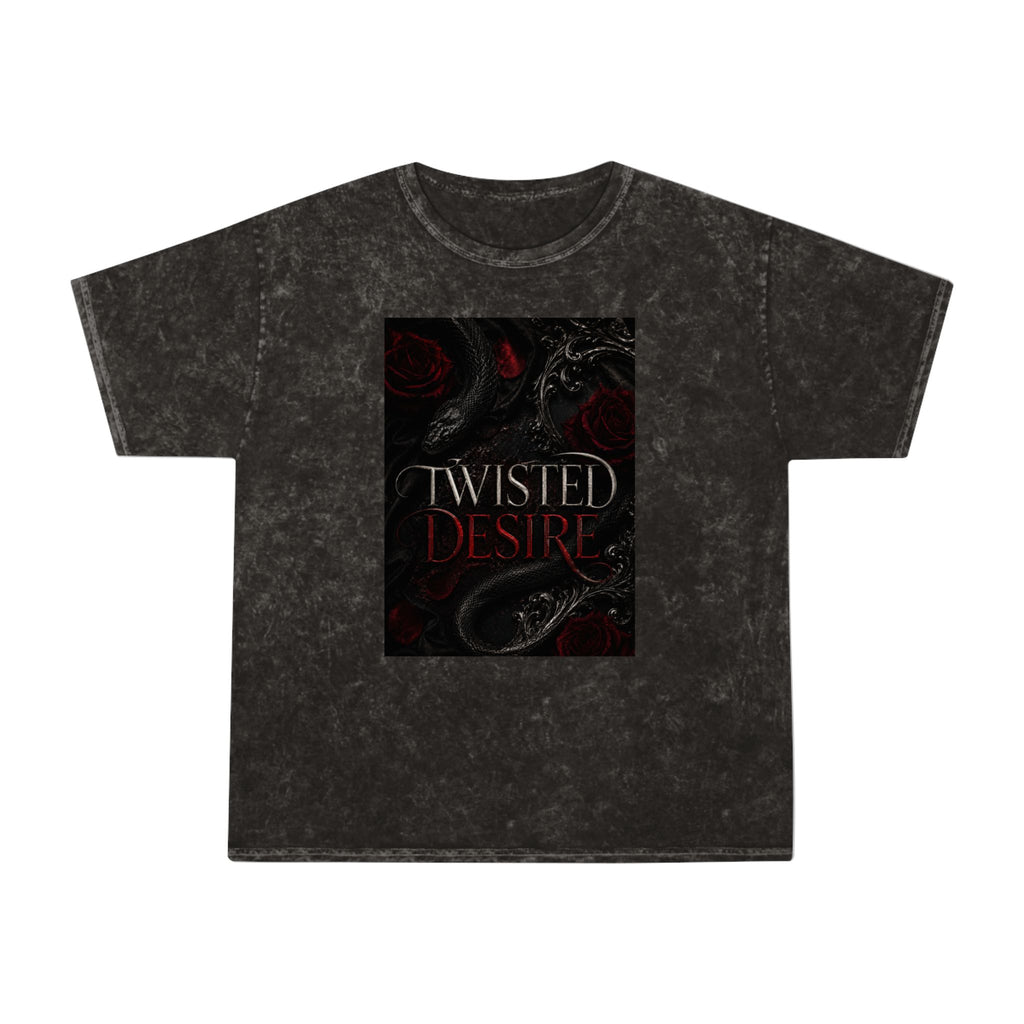 T-shirt effet délavé Twisted Desire — Imprimé serpent gothique foncé