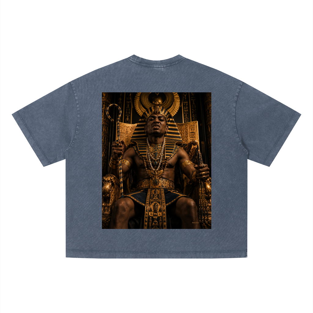 T-shirt unisexe ample délavé vintage