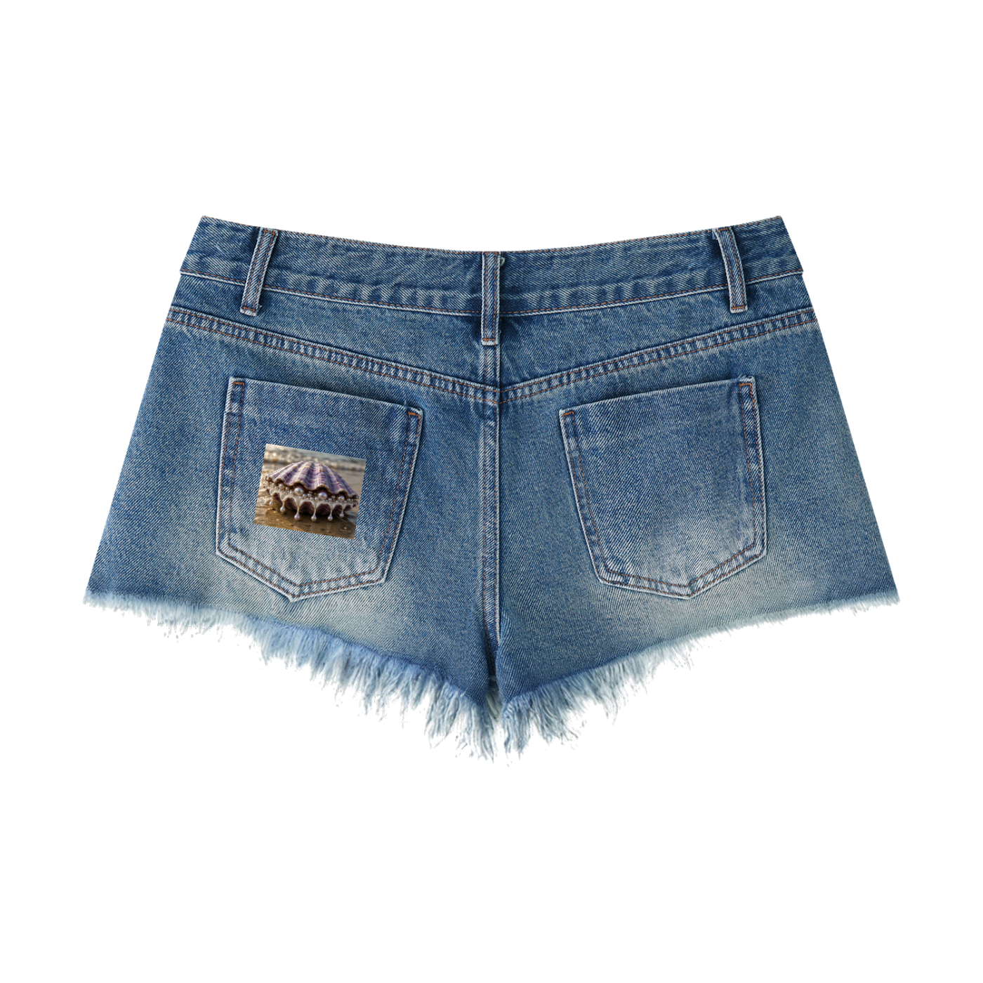 Women's Vintage Wash Raw Hem Denim Shorts