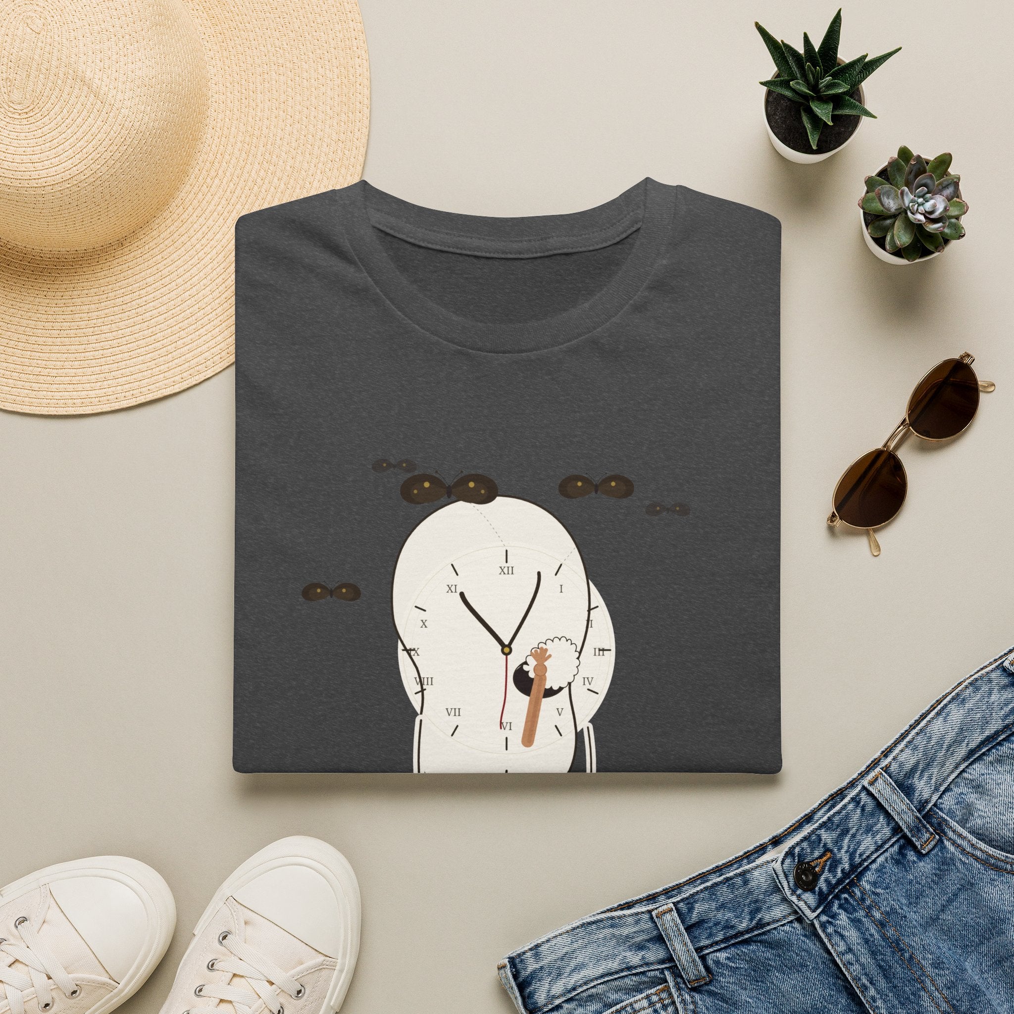 Liar Clock Graphic T‑Shirt — Quirky Surreal Illustration Tee