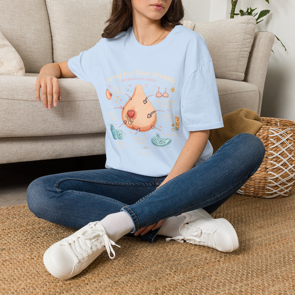 Breastfeeding Care T-Shirt — Caring For Your Breasts Nursing Guide Tee