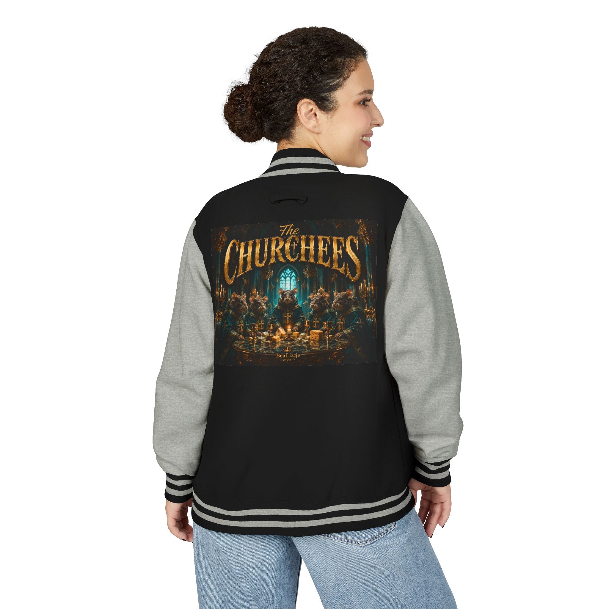 Letterman Jacket — "The Churchees" Retro Band Varsity Jacket