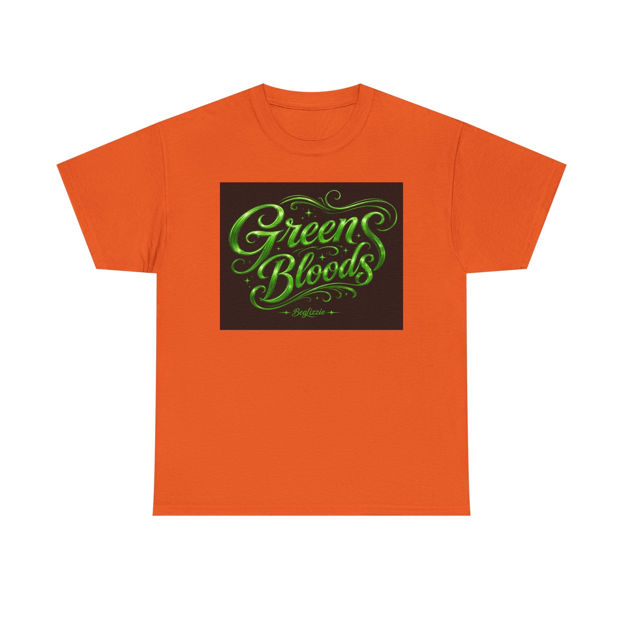 Green Bloods Graphic Tee — Neon Script St. Patrick’s Day Shirt