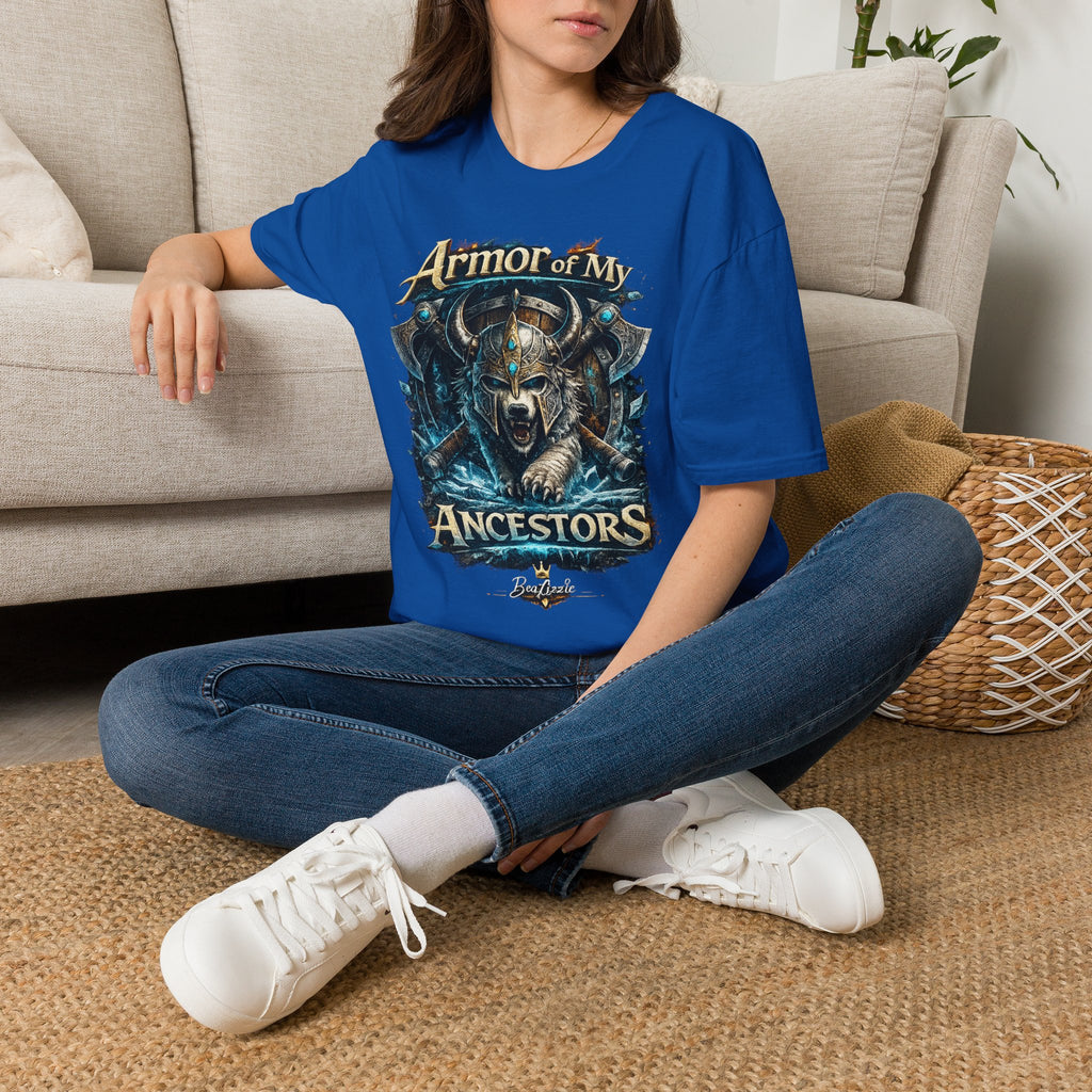Armor of My Ancestors T-Shirt — Viking Warrior Shield Graphic Tee
