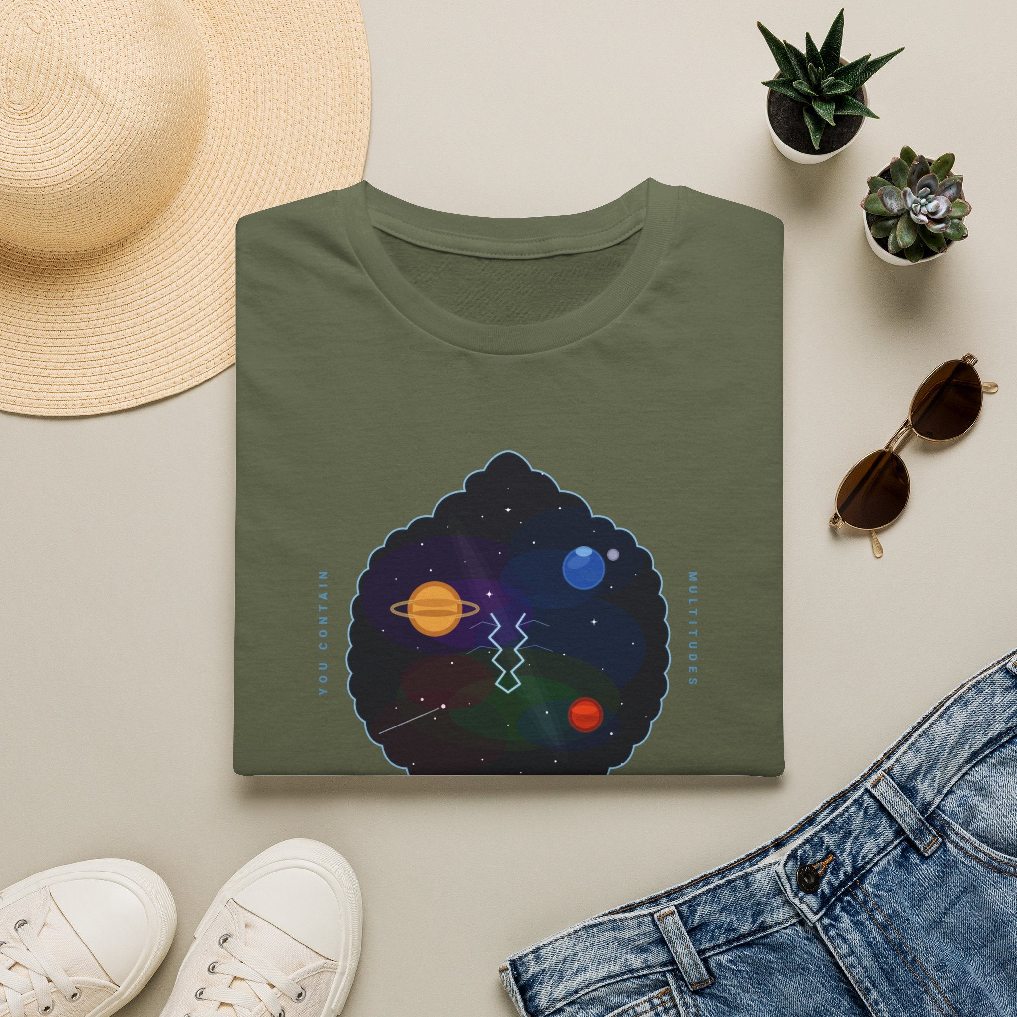 Galaxy Graphic T‑Shirt — 'Making Stardust' Cosmic Planet Tee