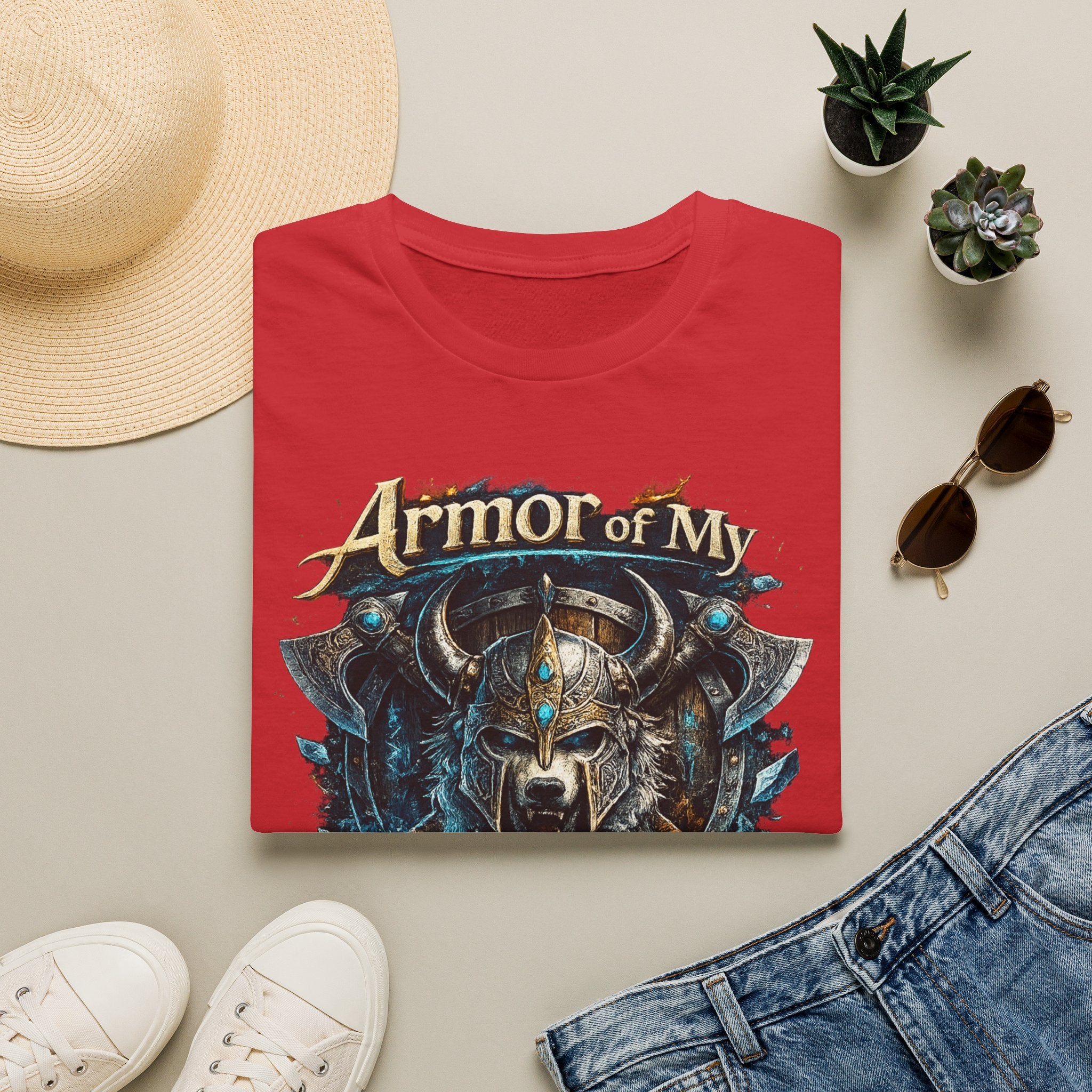 Armor of My Ancestors T-Shirt — Viking Warrior Shield Graphic Tee