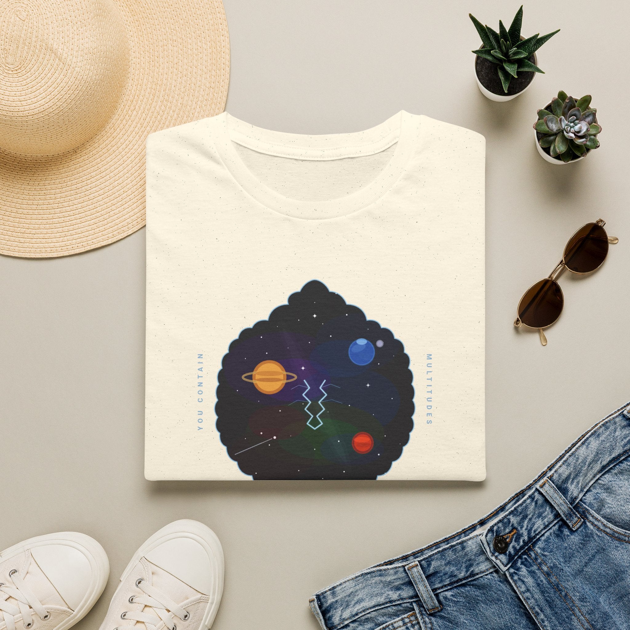 Galaxy Graphic T‑Shirt — 'Making Stardust' Cosmic Planet Tee