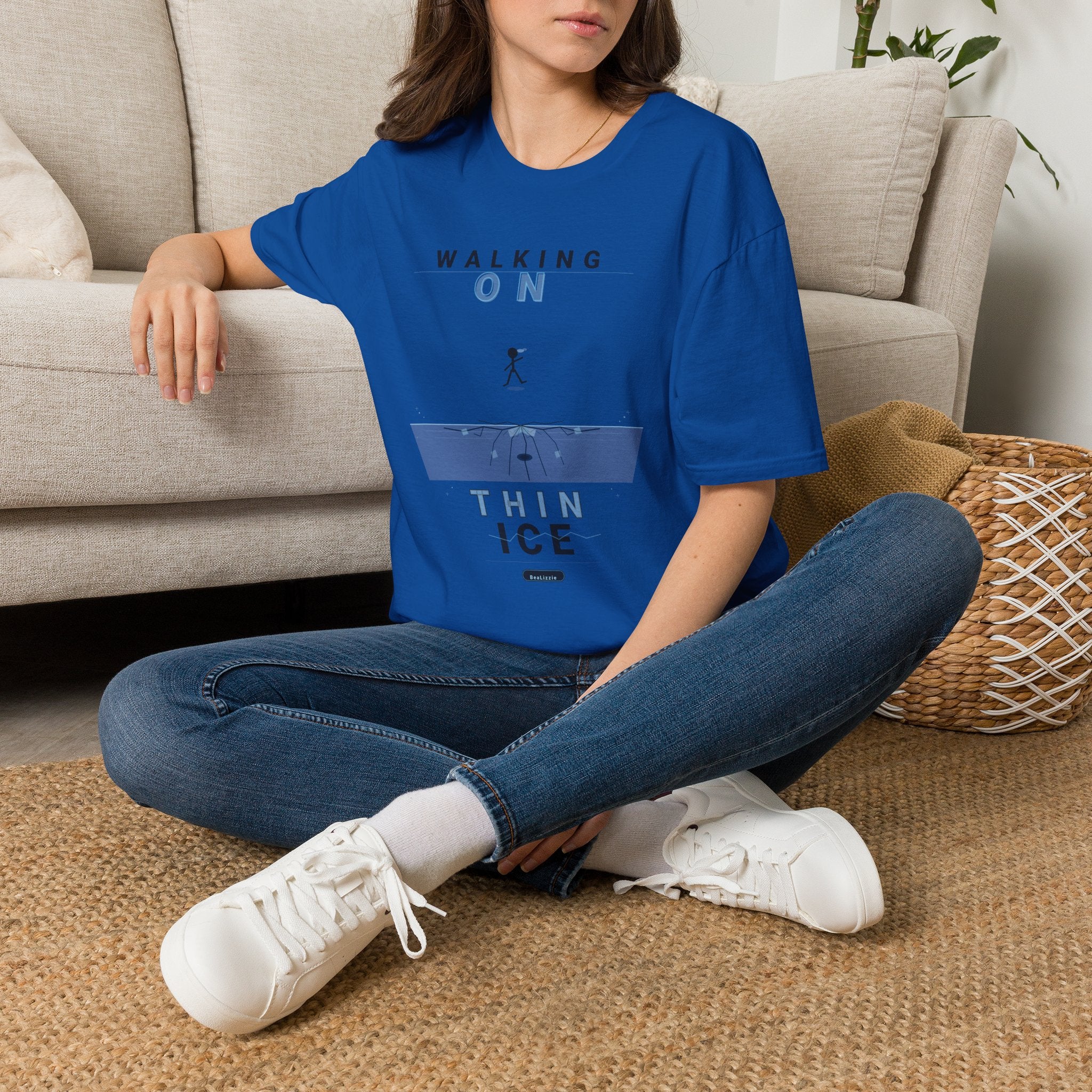 Walking On Thin Ice T-Shirt — Minimalist Motivational Tee