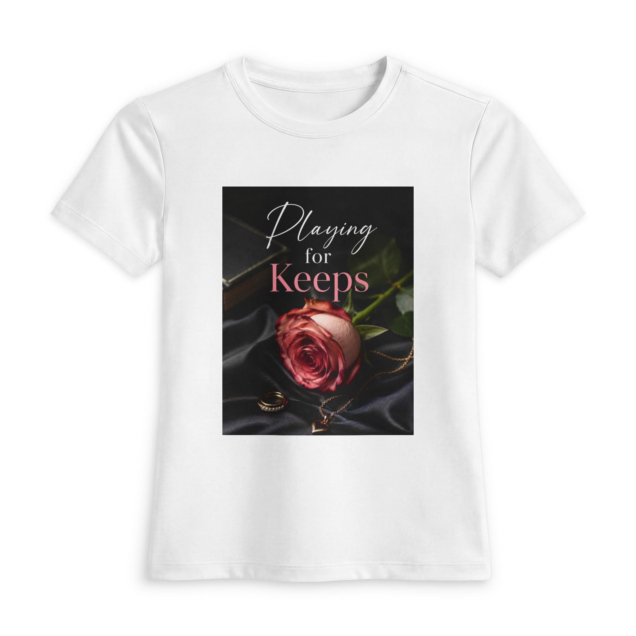 Playing for Keeps Rose Tee — Women's Fitted Floral Graphic Shirt