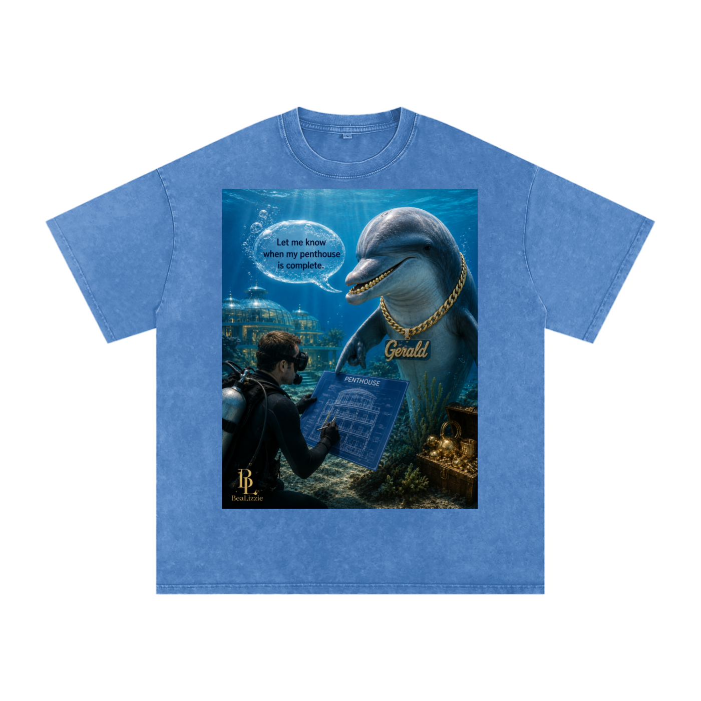 Snow Washed Oversized Cotton T-Shirt