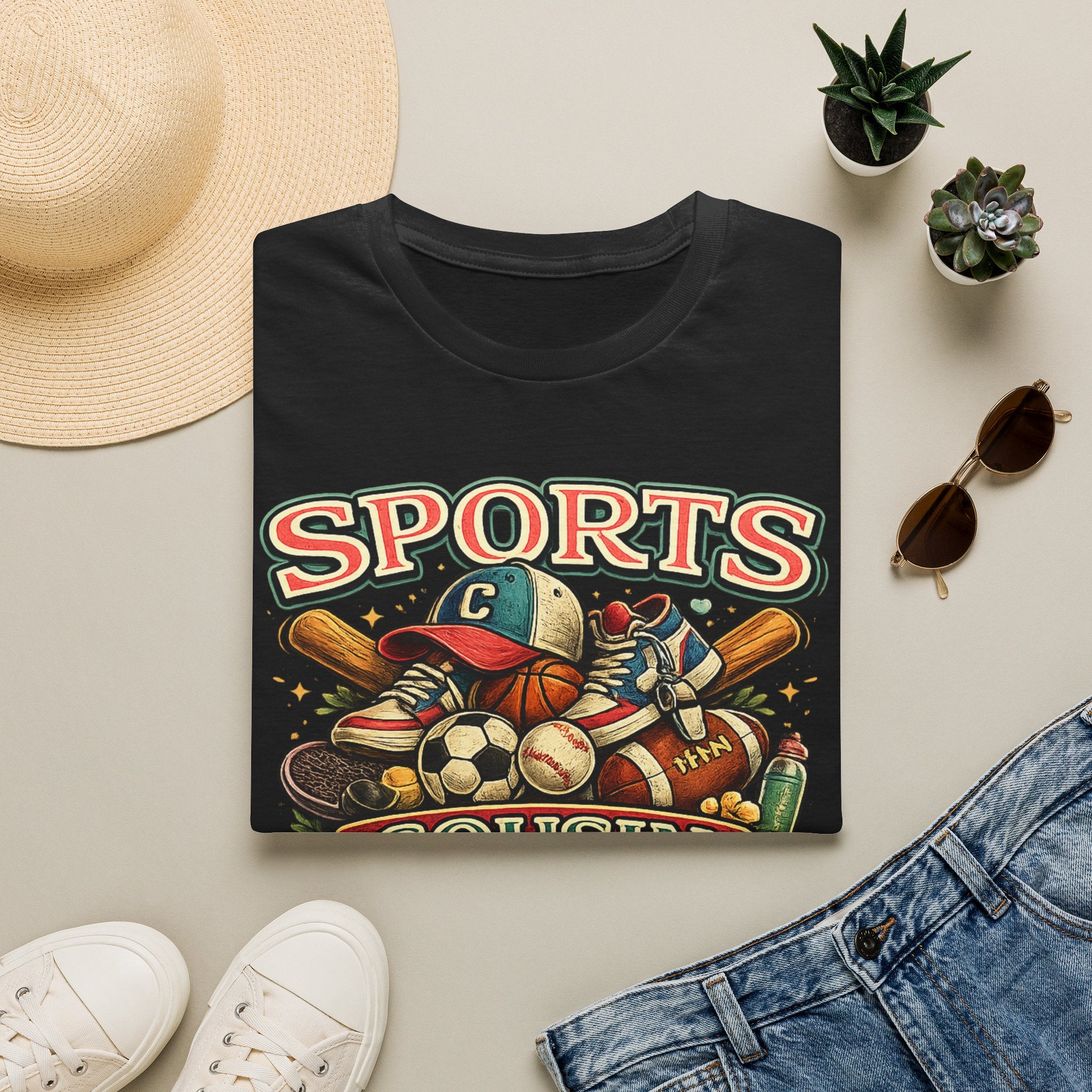 Sports Cousin T-Shirt — Retro Multi-Sport Graphic Tee