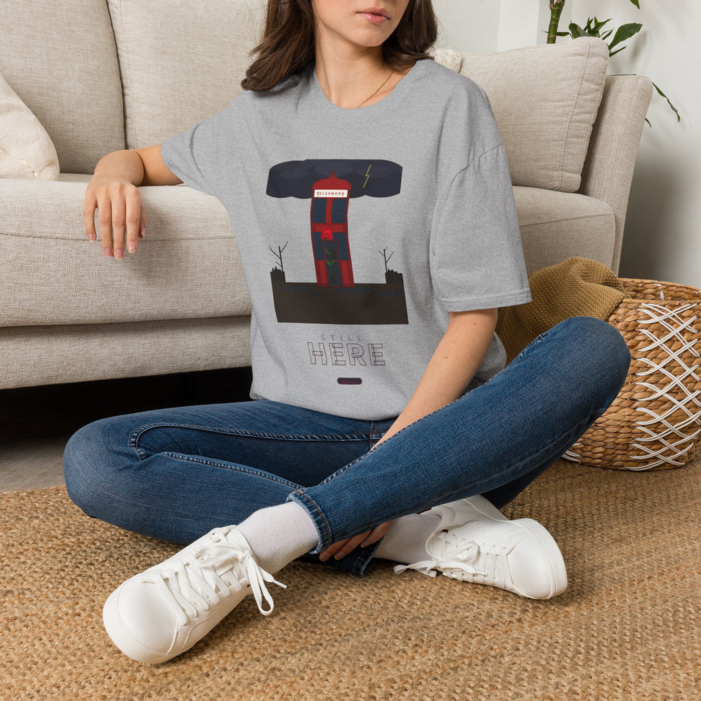 Vintage British Phone Booth T-Shirt — 'Telephone' Graphic Tee