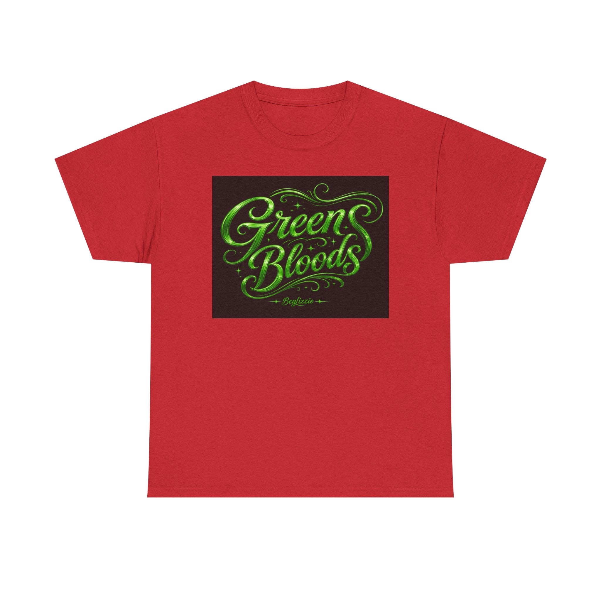 Green Bloods Graphic Tee — Neon Script St. Patrick’s Day Shirt