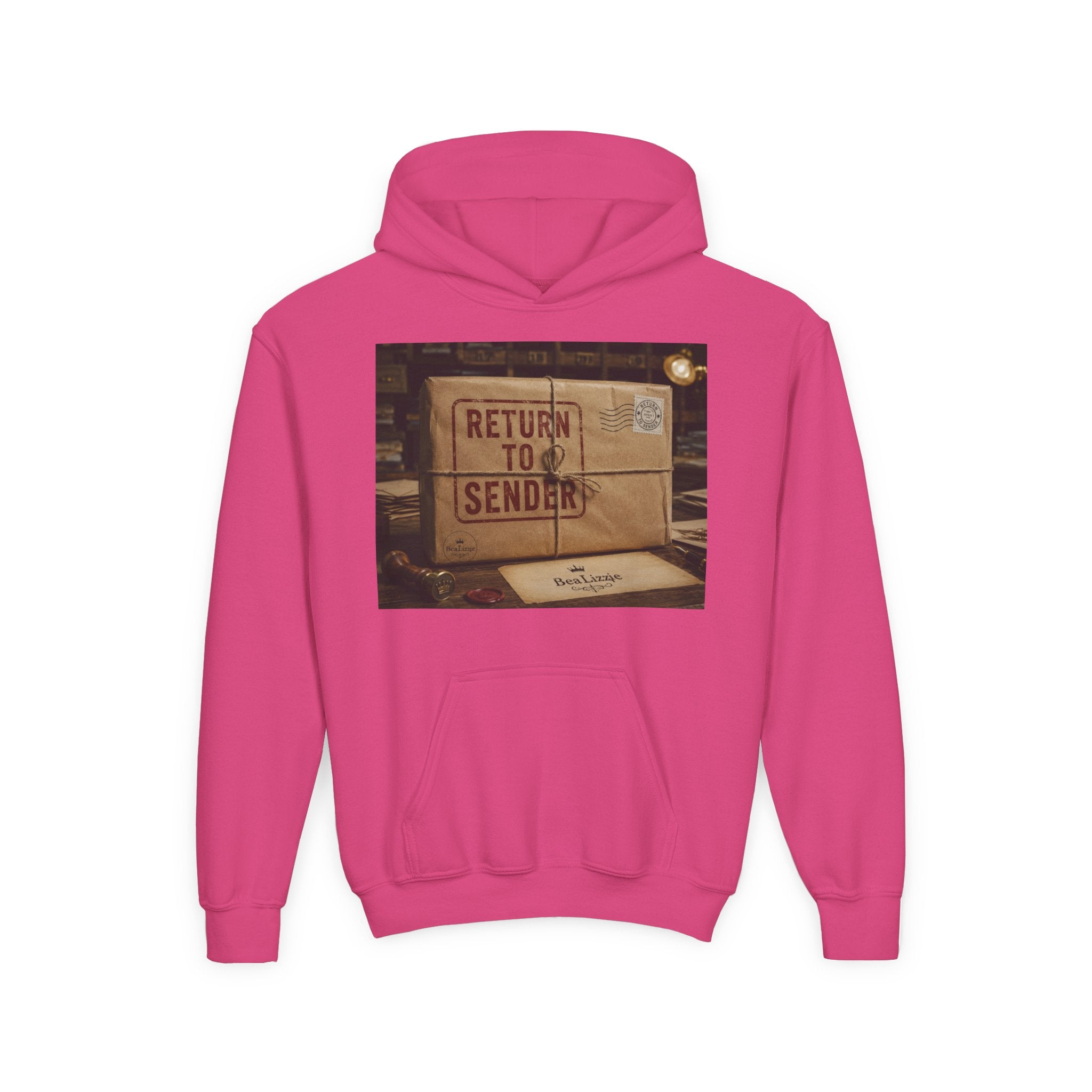Youth Hoodie – 'Return to Sender' Vintage Mailbox Graphic