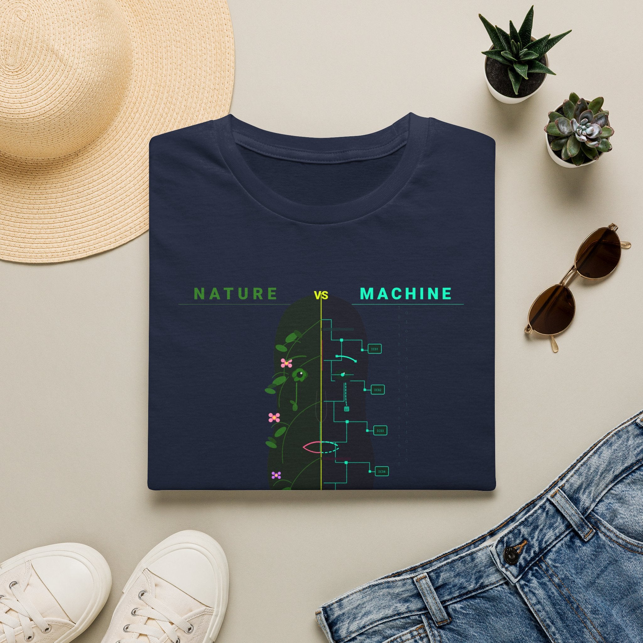 Nature Machine T-Shirt — Eco Tech Graphic Tee