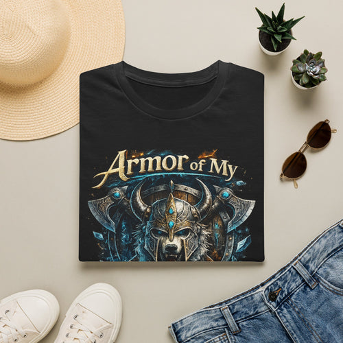 Armor of My Ancestors T-Shirt — Viking Warrior Shield Graphic Tee