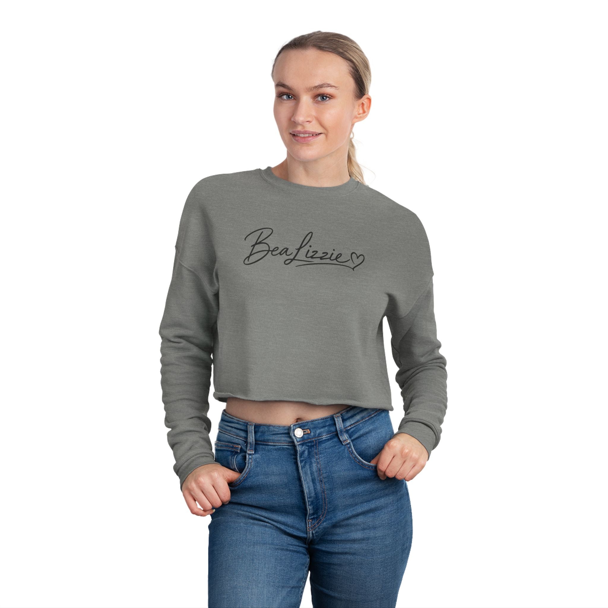Cropped Sweatshirt  'BeaLizzie'  Heart Crop Top
