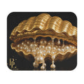 Golden Pearl Seashell Mouse Pad — Luxurious Pearl Design Desk Mat