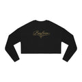 Cropped Sweatshirt  'BeaLizzie' Gold Heart Crop Top