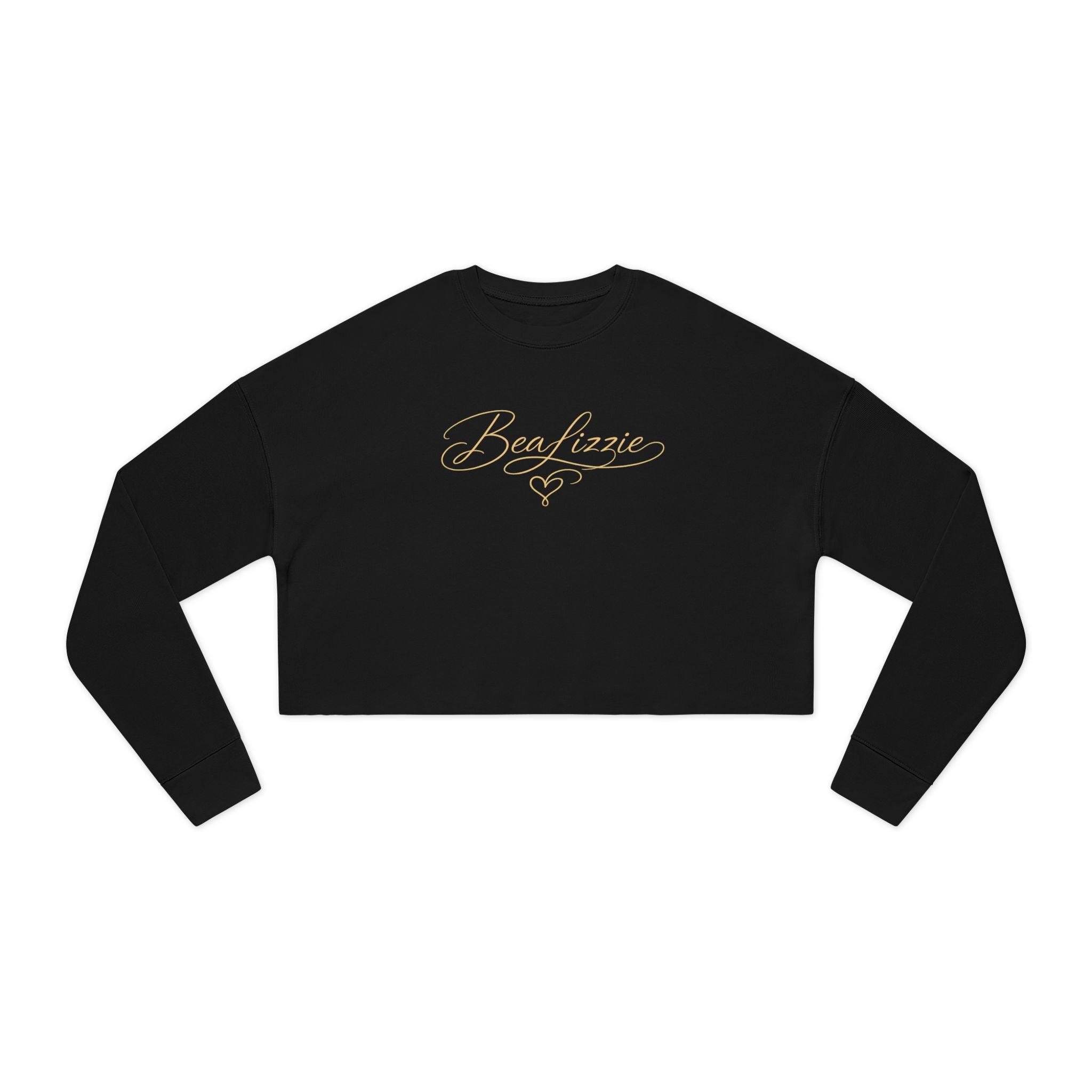 Cropped Sweatshirt  'BeaLizzie' Gold Heart Crop Top