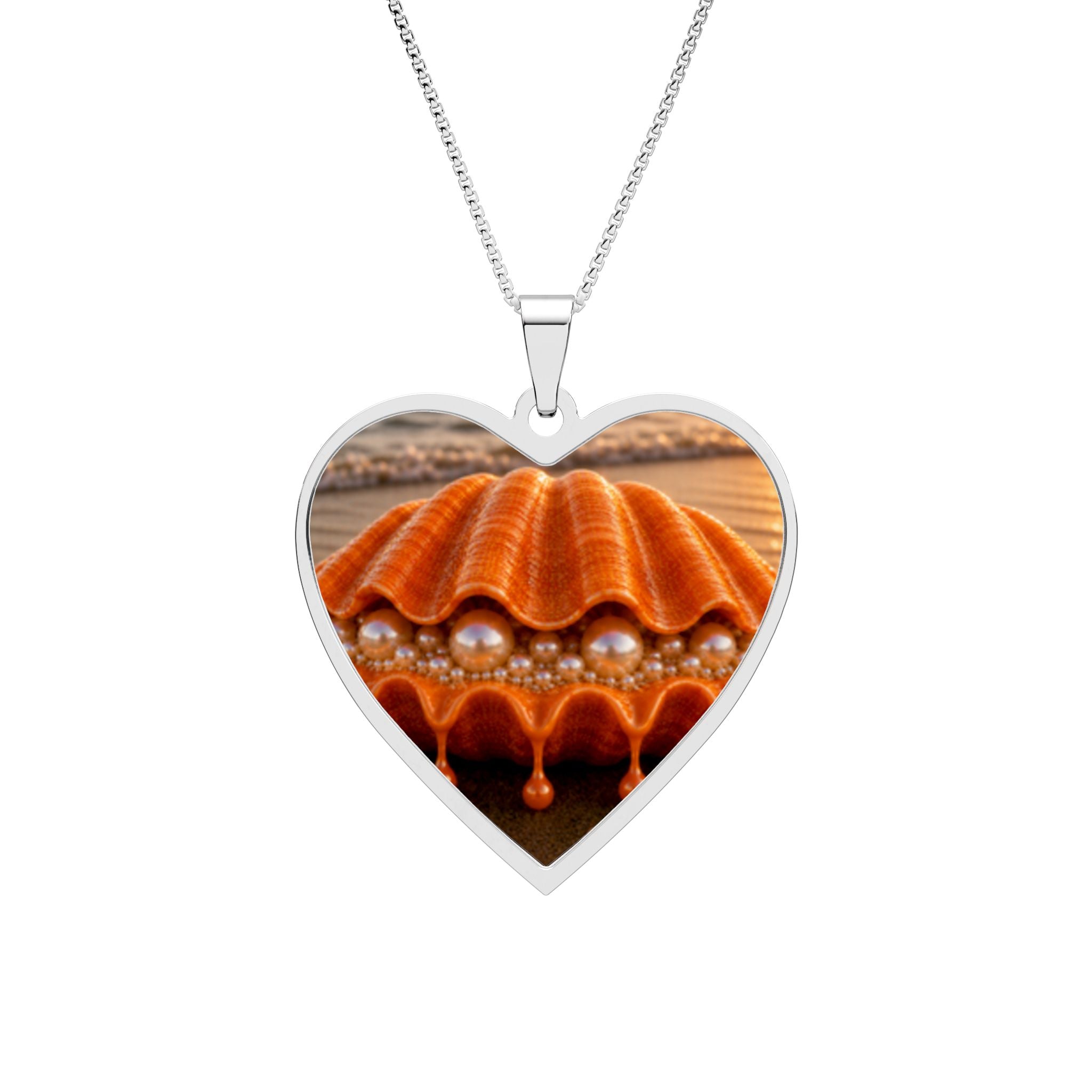 Heart Photo Pendant Necklace — Customizable Heart Frame Locket for Photos & Keepsakes