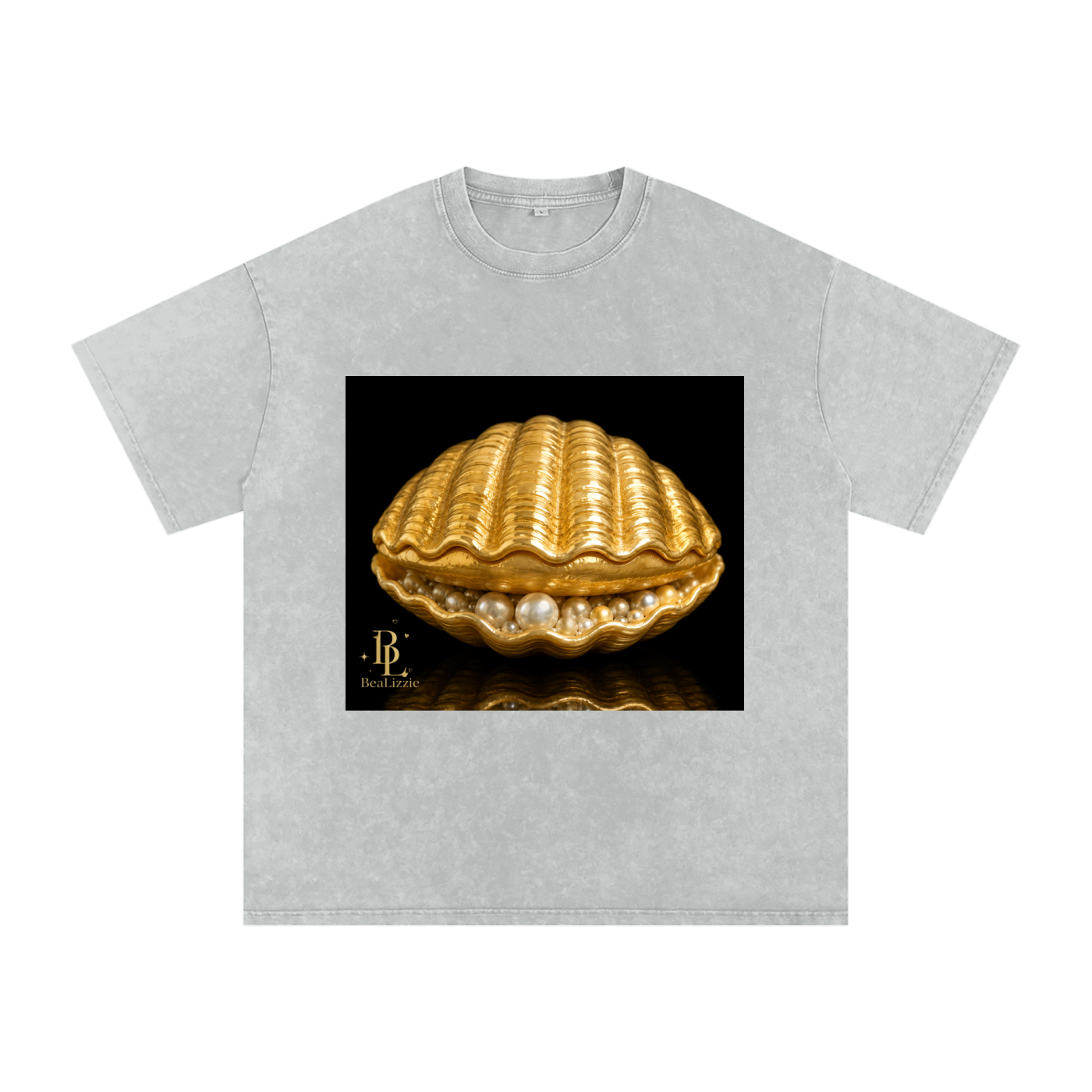 Snow Washed Oversized Cotton T-Shirt