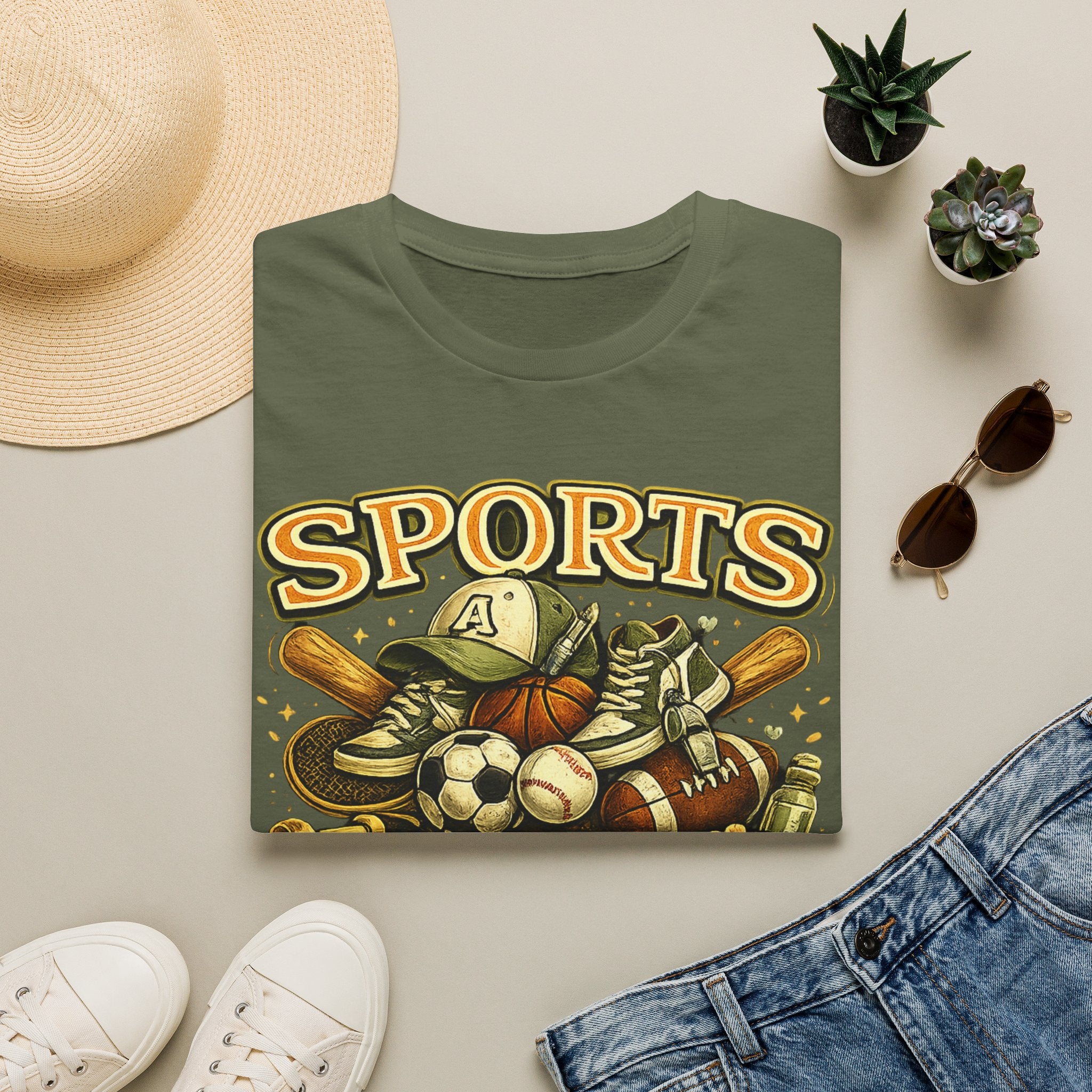 T-Shirt — "Sports Auntie" Vintage Multi-Sport Graphic Tee