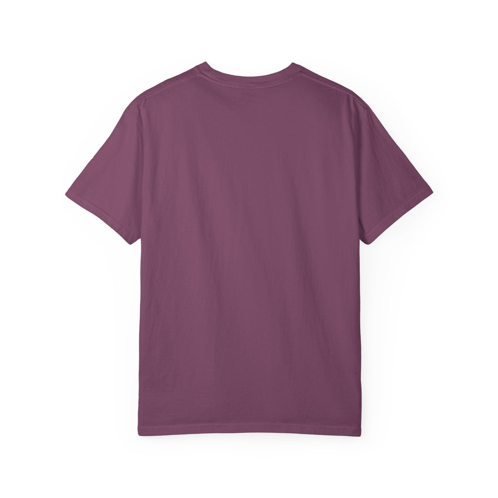 Minimalist "Breathe" Script T-Shirt — Small Center Dot Design