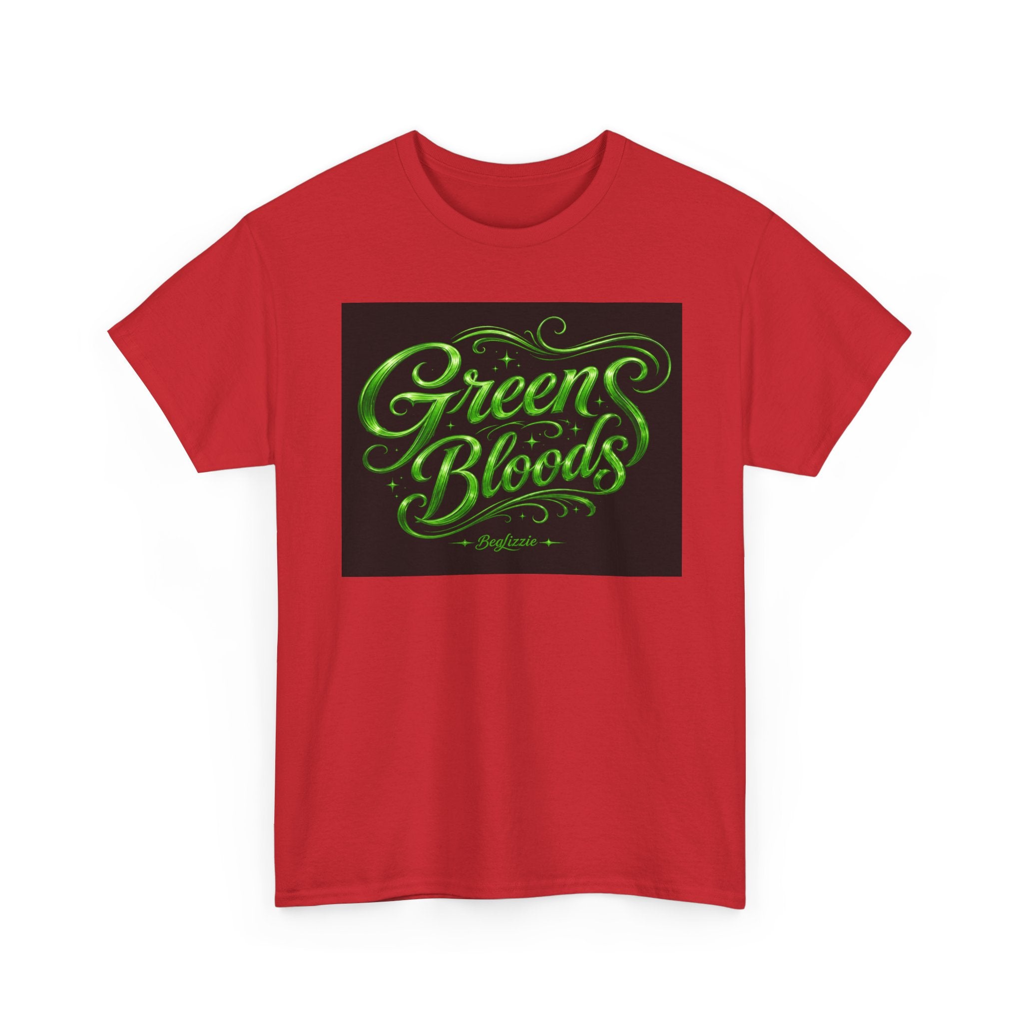 Green Bloods Graphic Tee — Neon Script St. Patrick’s Day Shirt