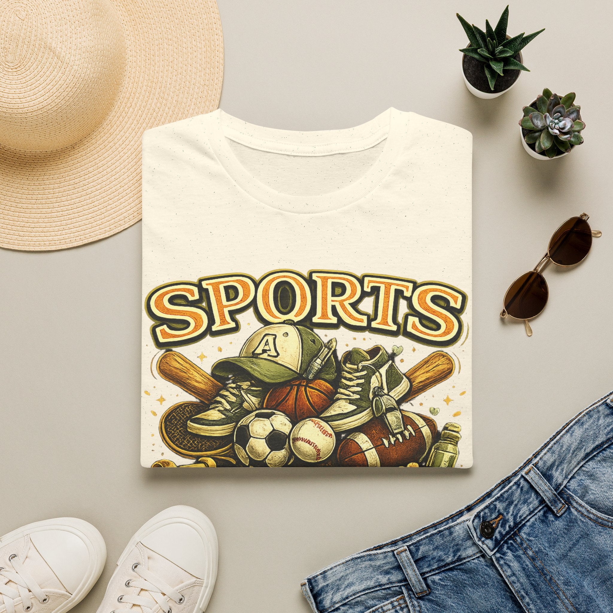 T-Shirt — "Sports Auntie" Vintage Multi-Sport Graphic Tee
