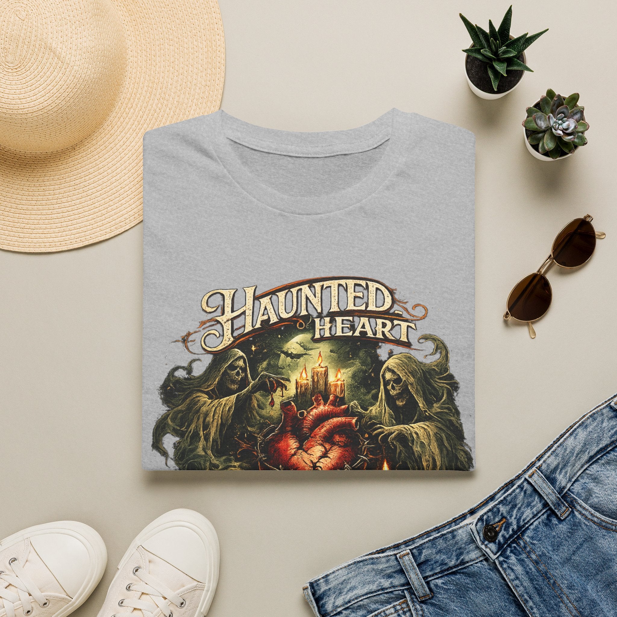 Haunted Heart T-Shirt — Gothic Haunted Heart Vintage Horror Tee
