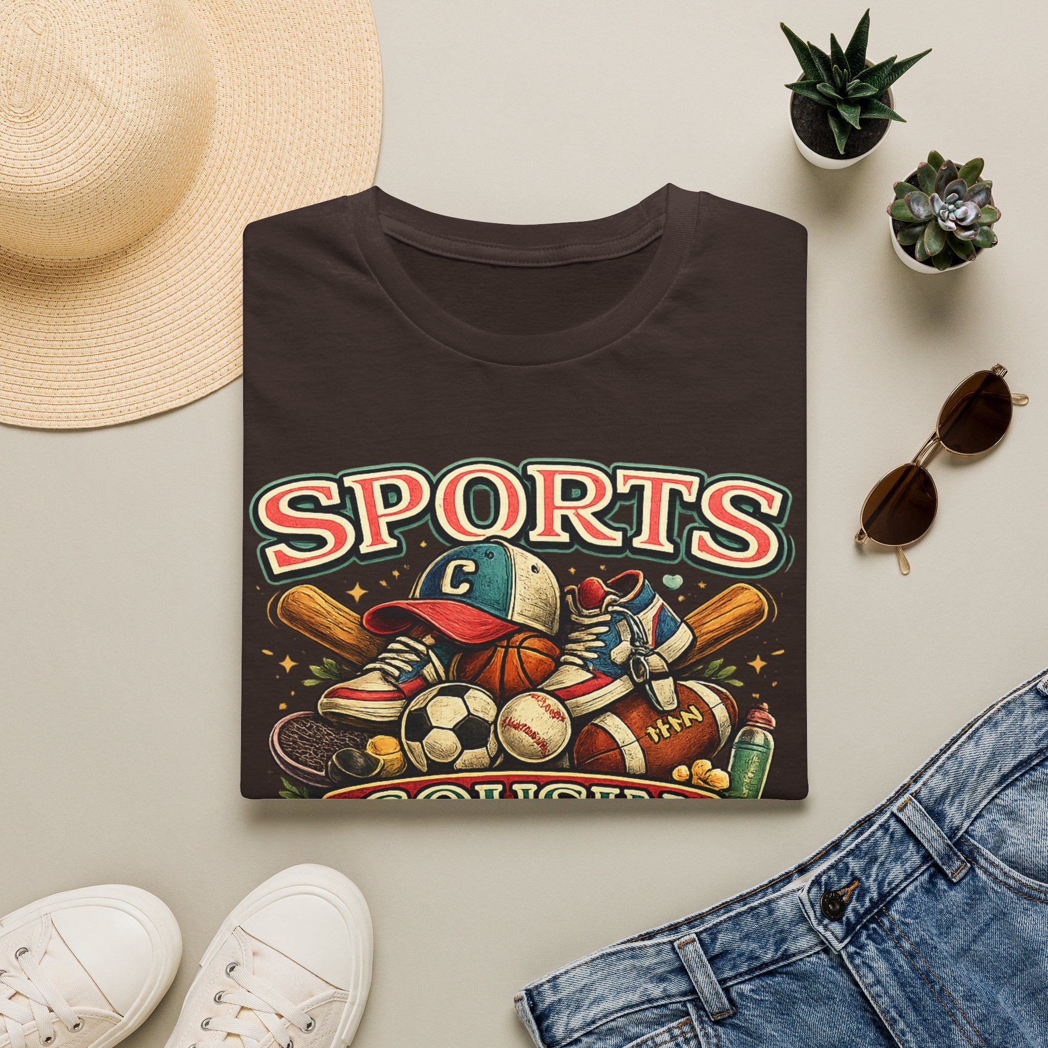 Sports Cousin T-Shirt — Retro Multi-Sport Graphic Tee