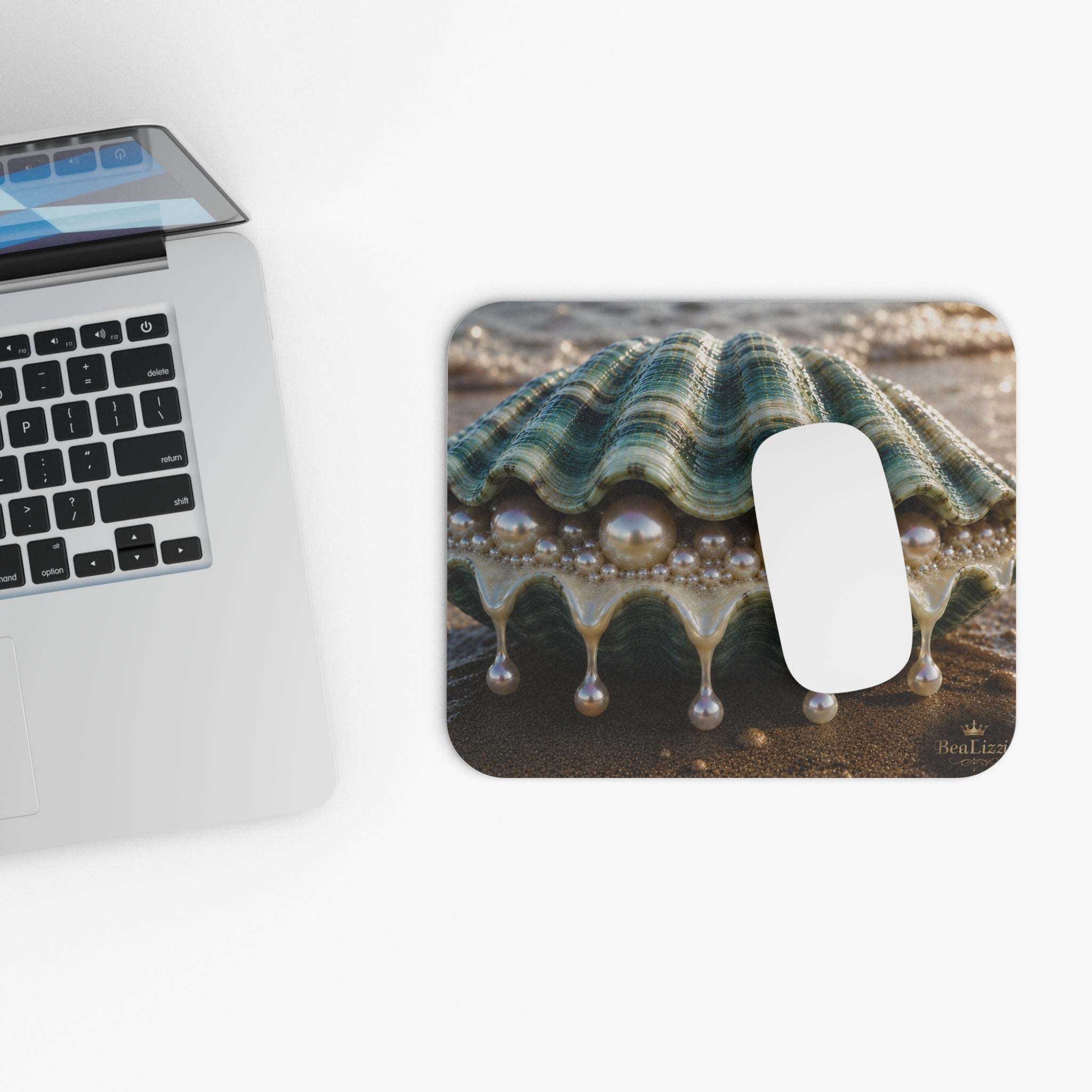 Ocean Pearl Mouse Pad — Coastal Beachy Desk Accessory