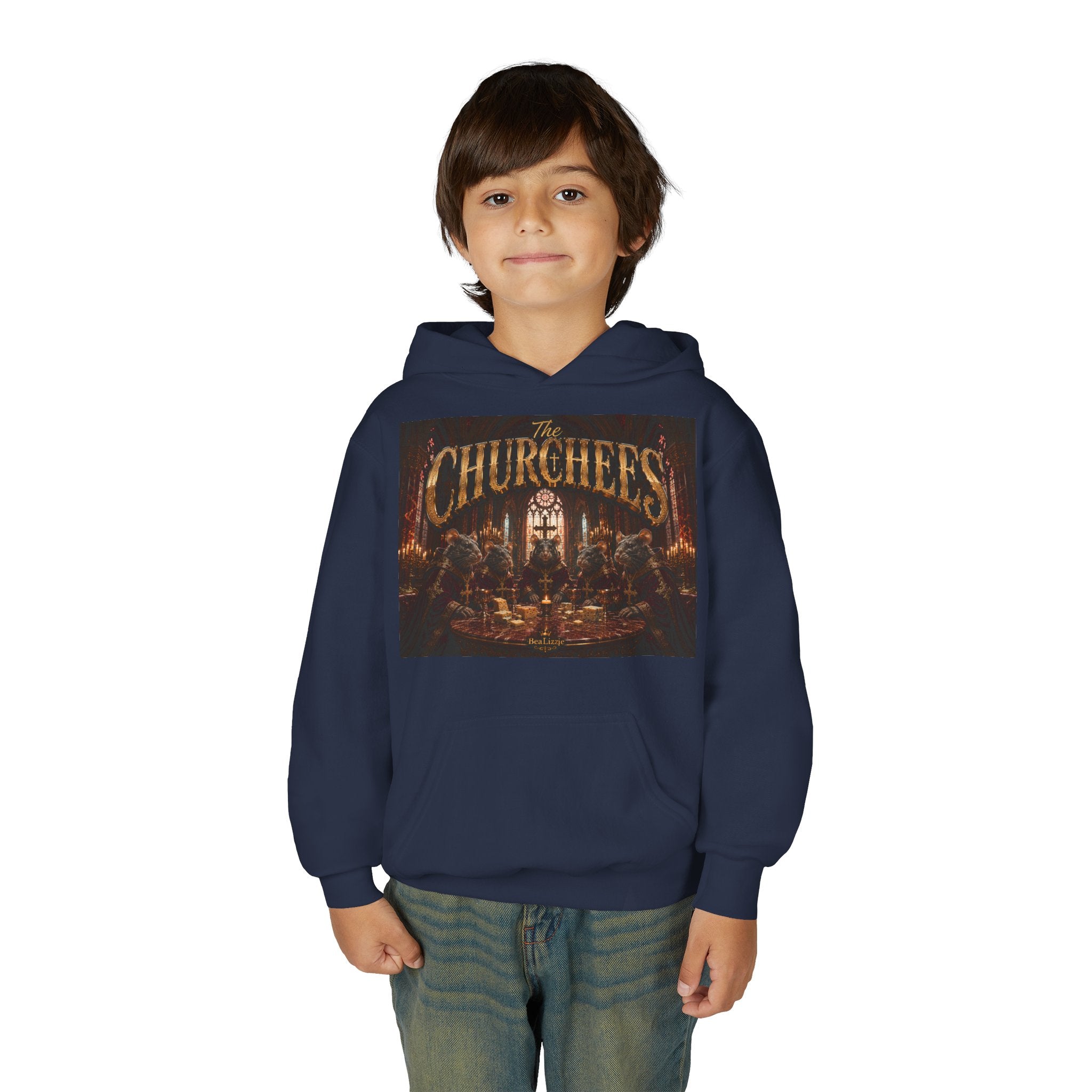 Youth Hoodie — "The Churches" Graphic