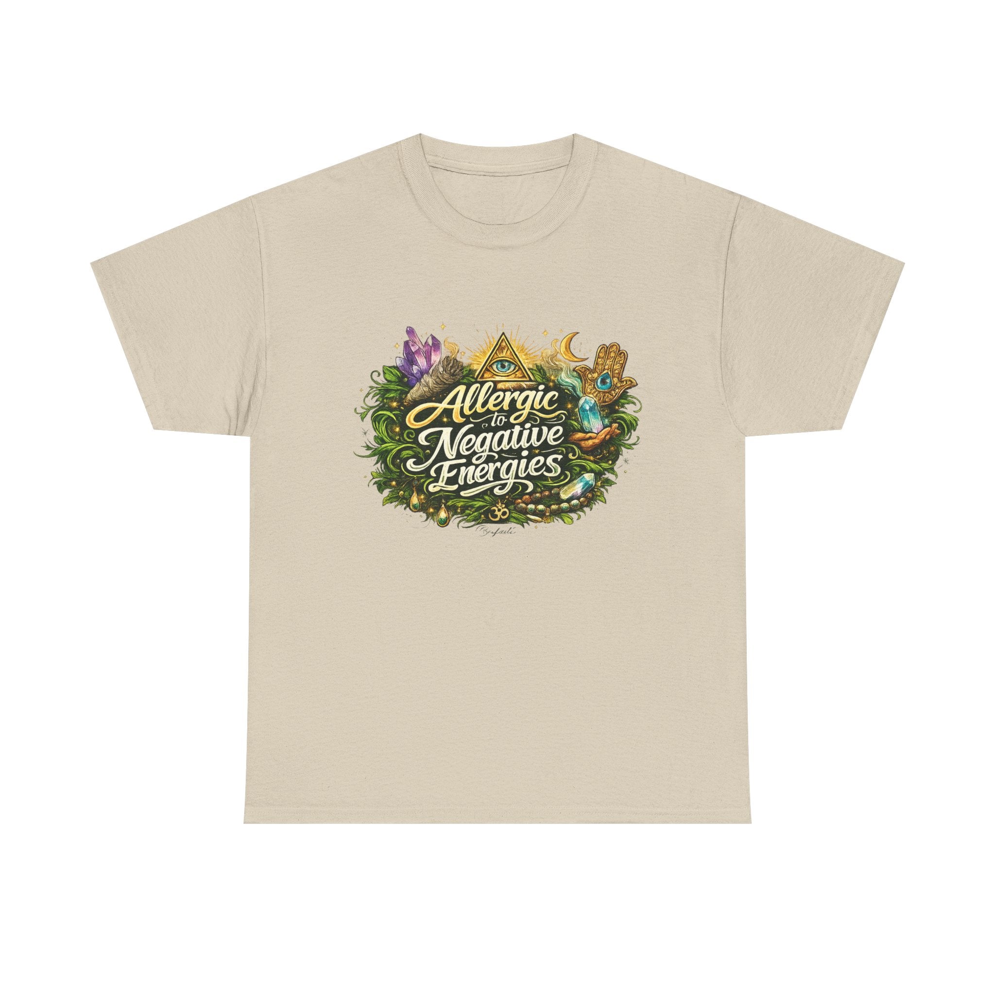 T‑Shirt — "Allergic to Negative Energies" Spiritual Graphic Tee