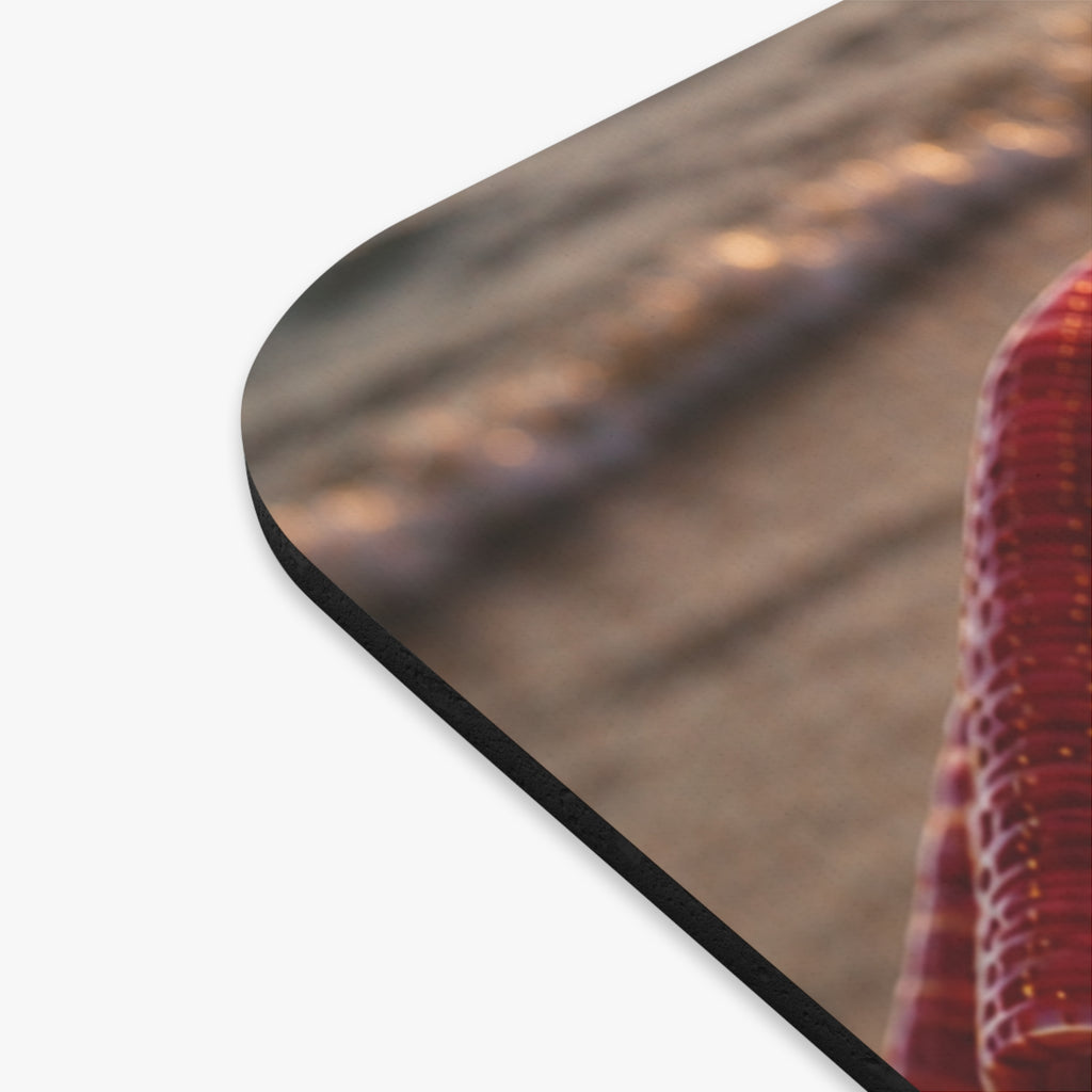 Mouse Pad — Red Seashell Beach Desk Mat