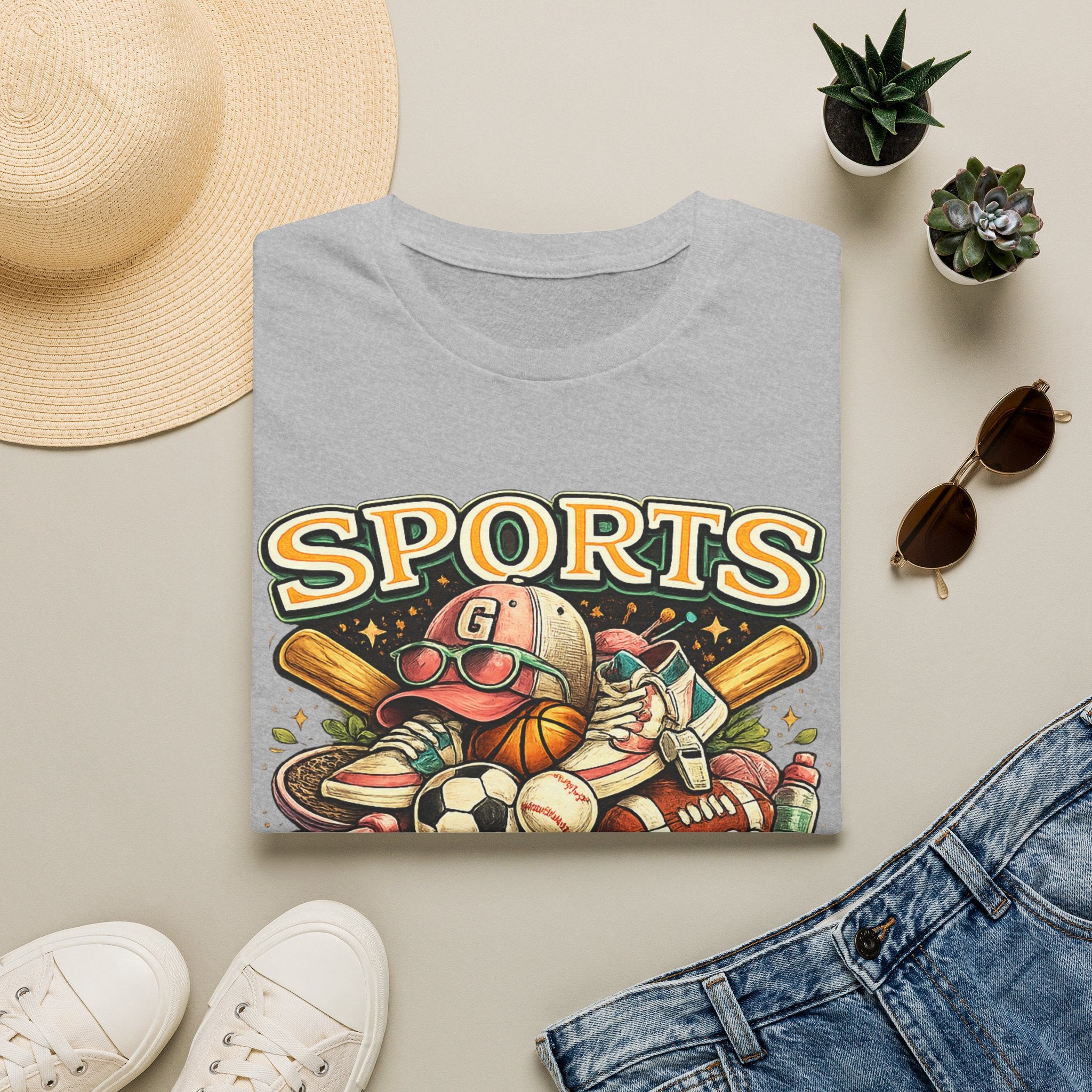 Sports Grandma T‑Shirt — Vintage Baseball & Multi‑Sport Mom Fan Tee