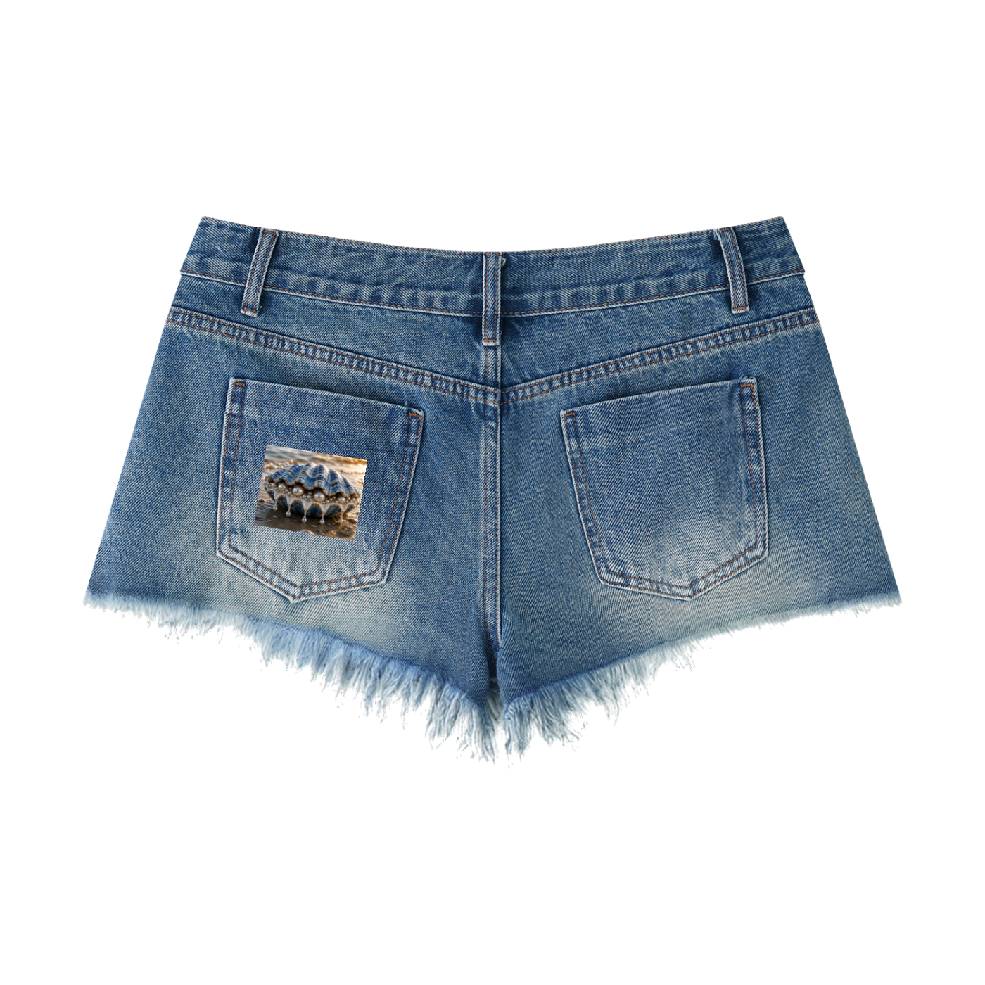 Women's Vintage Wash Raw Hem Denim Shorts