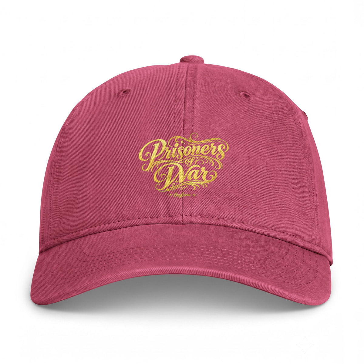 Washed Coastal Cap — Gold Script "Waves Dad" Embroidered Baseball Hat