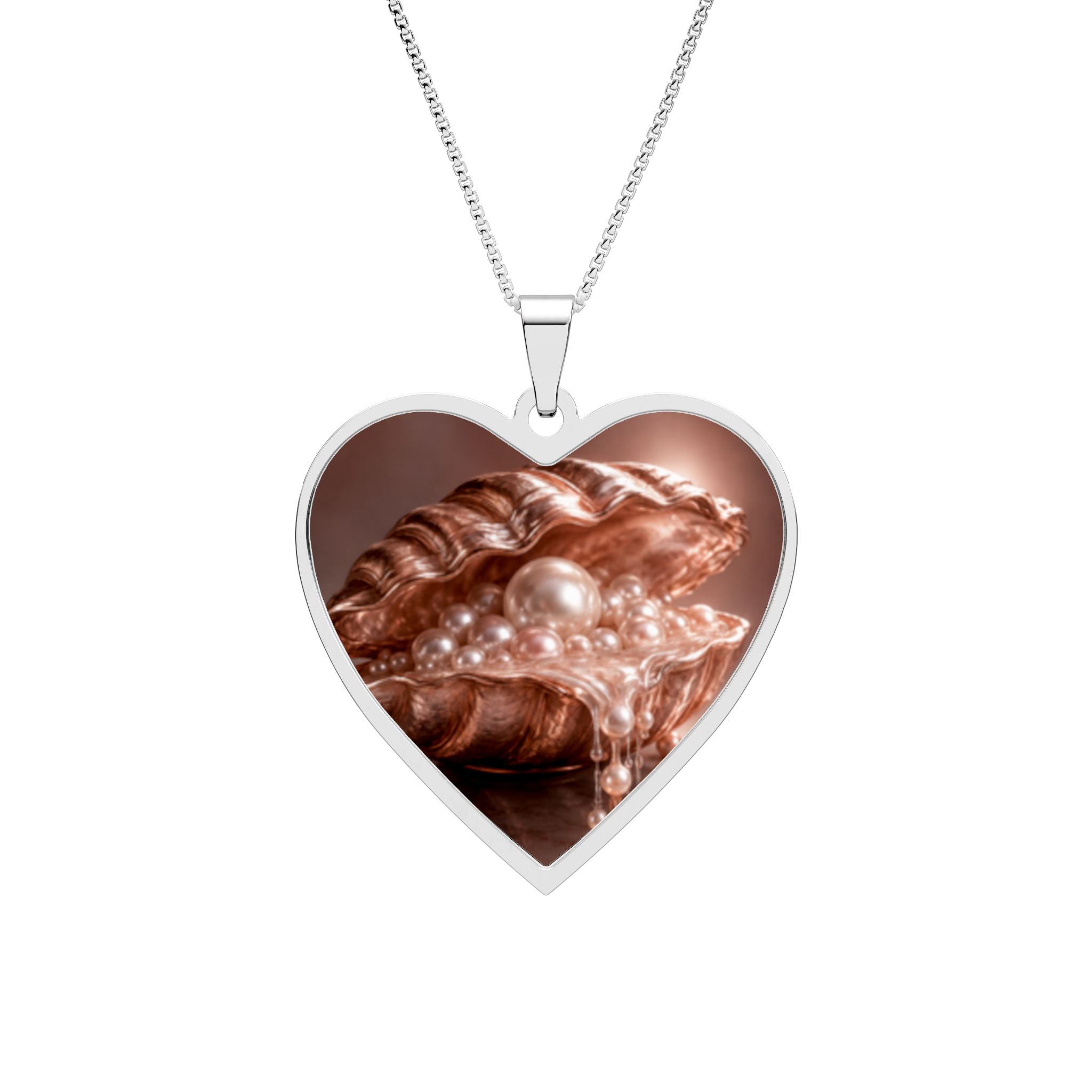 Heart Frame Photo Pendant Necklace — Personalized Heart Photo Locket (Gold or Silver)