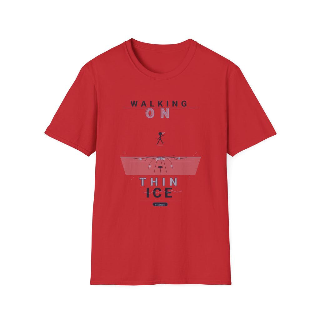Walking On Thin Ice T-Shirt — Minimalist Motivational Tee