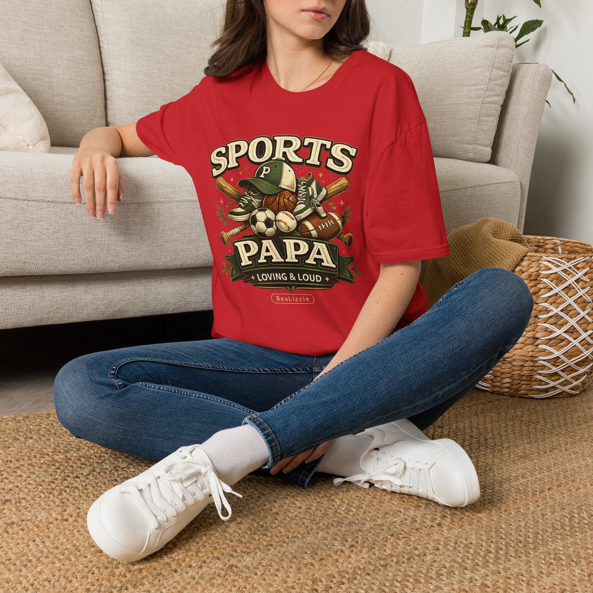 Sports Papa T-Shirt — Loving & Loud Vintage Sports Dad Tee