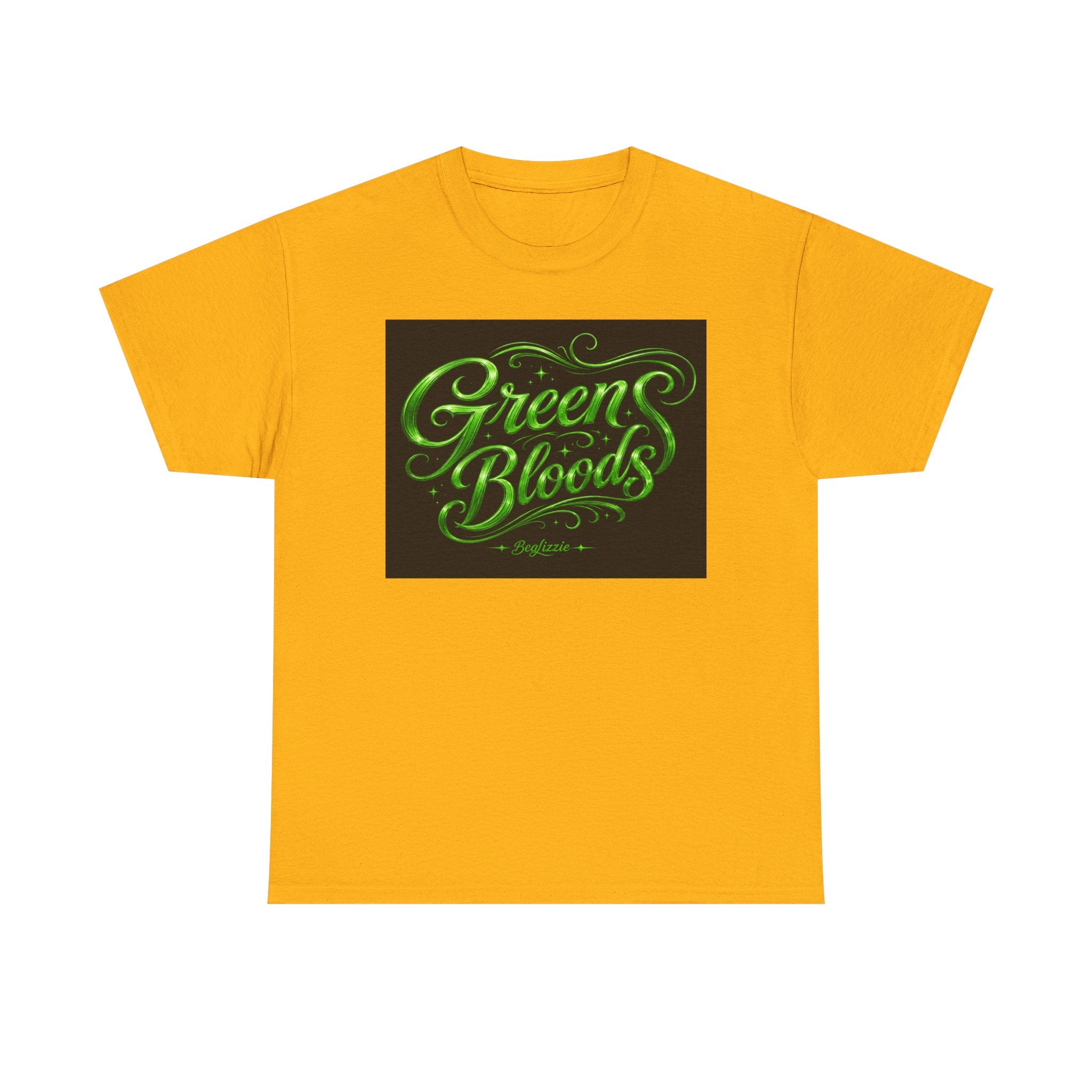Green Bloods Graphic Tee — Neon Script St. Patrick’s Day Shirt