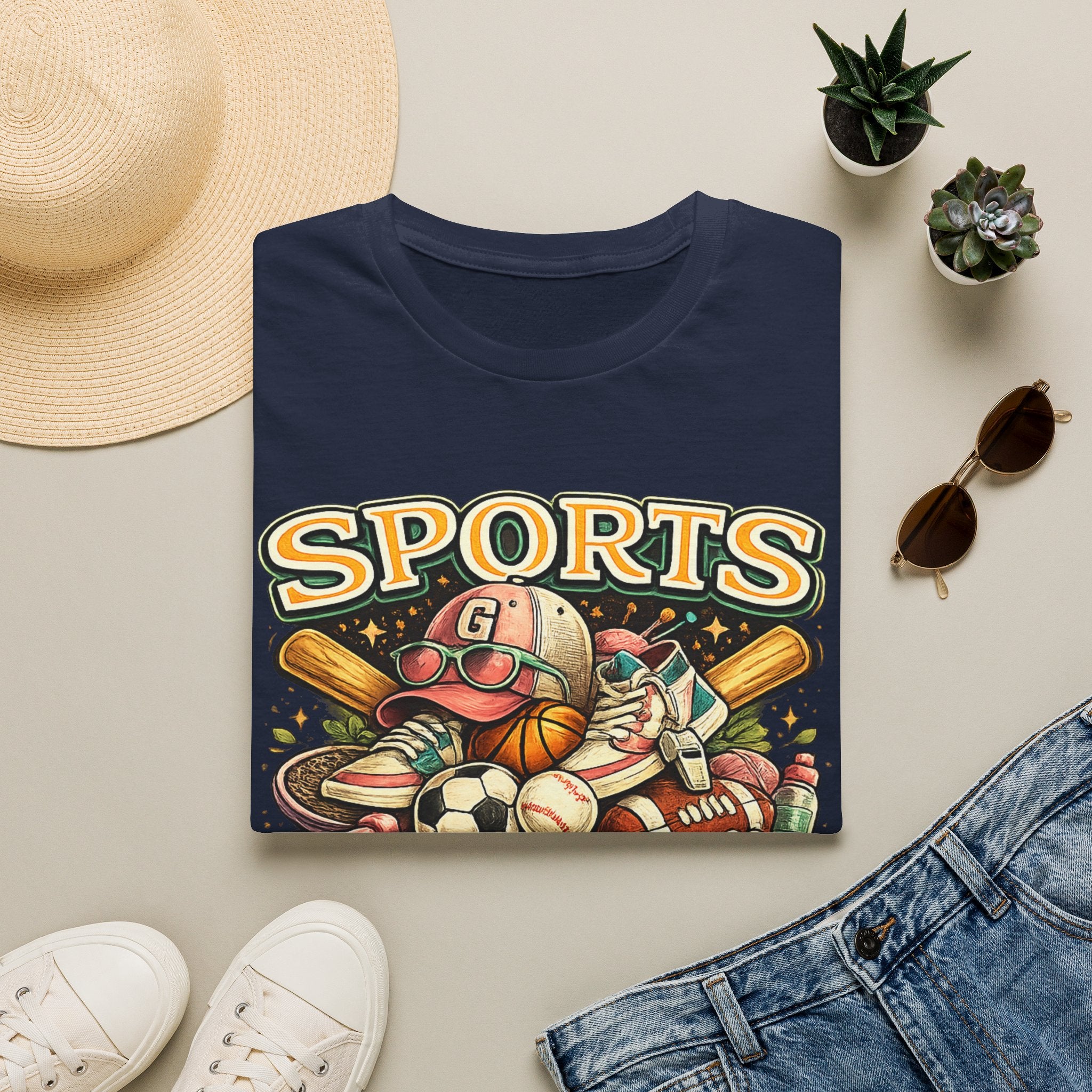 Sports Grandma T‑Shirt — Vintage Baseball & Multi‑Sport Mom Fan Tee