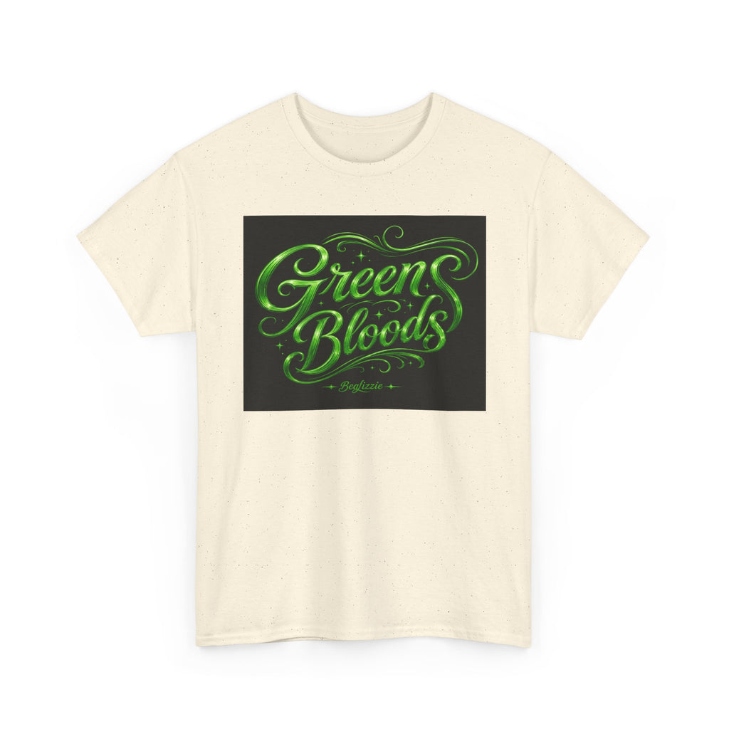 Green Bloods Graphic Tee — Neon Script St. Patrick’s Day Shirt